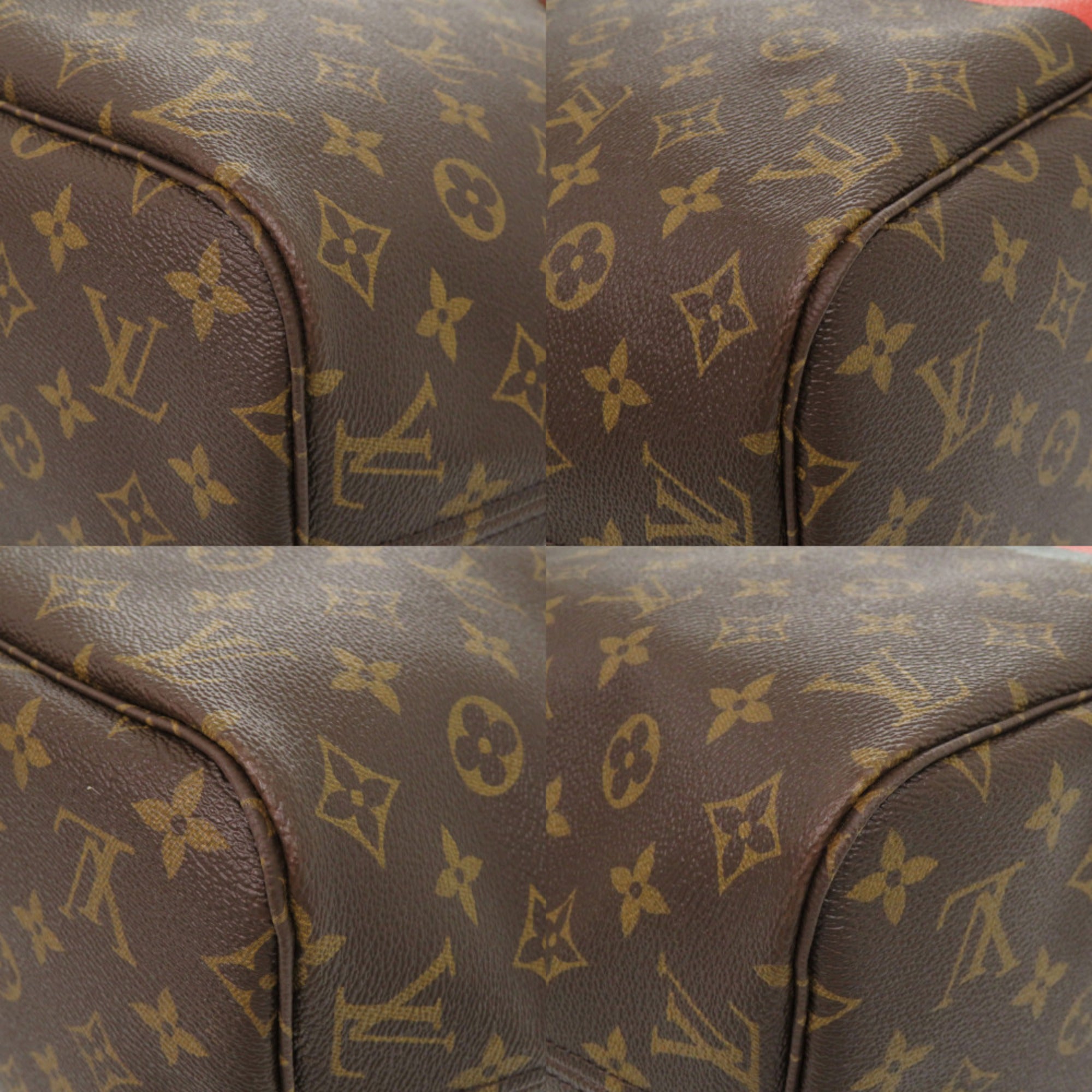 Louis Vuitton Brown Light Blue Monogram Monogram Handbag Tote Bag (Pre-Owned)