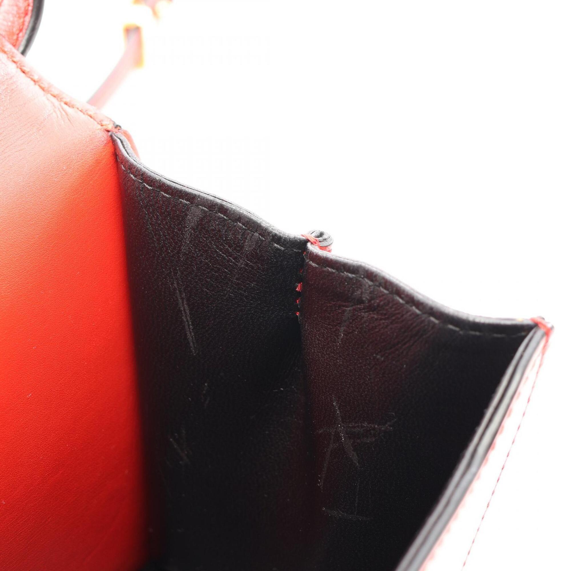 Loewe Red Color Leather Handbag Shoulder Bag (Pre-Owned)