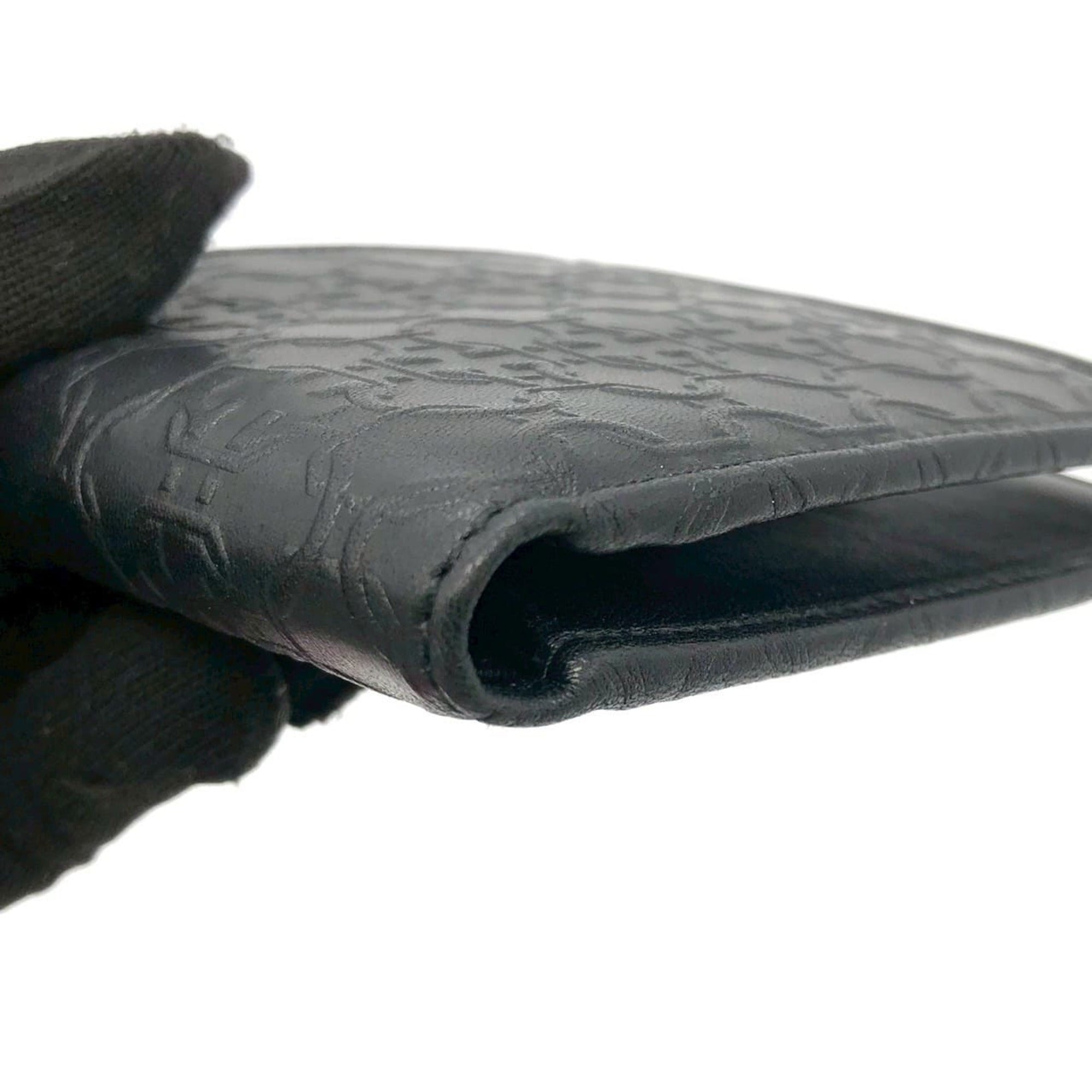 Salvatore Ferragamo Black Leather Wallet (Bi-Fold) (Pre-Owned)