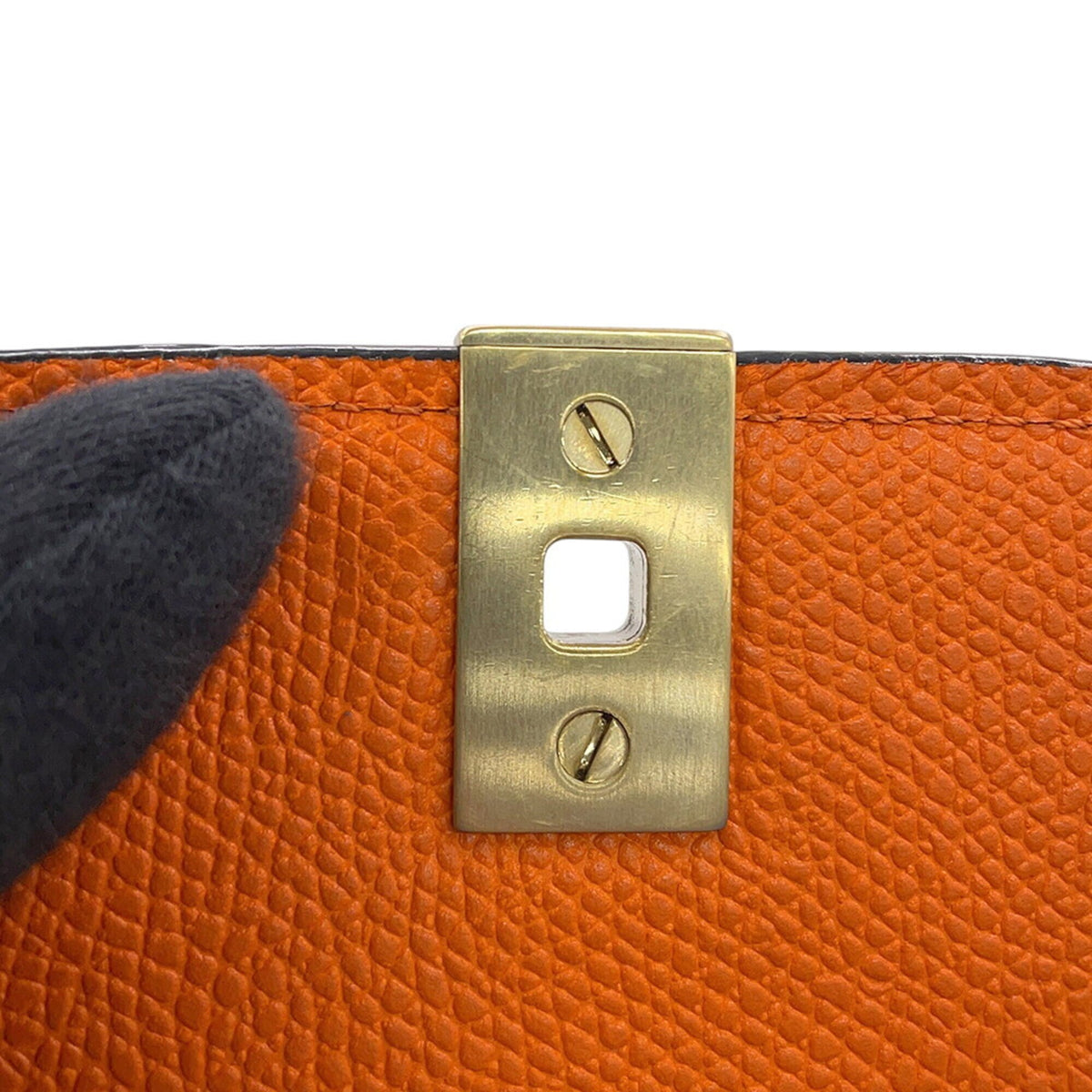 Valextra Orange Leather Handbag (Pre-Owned)