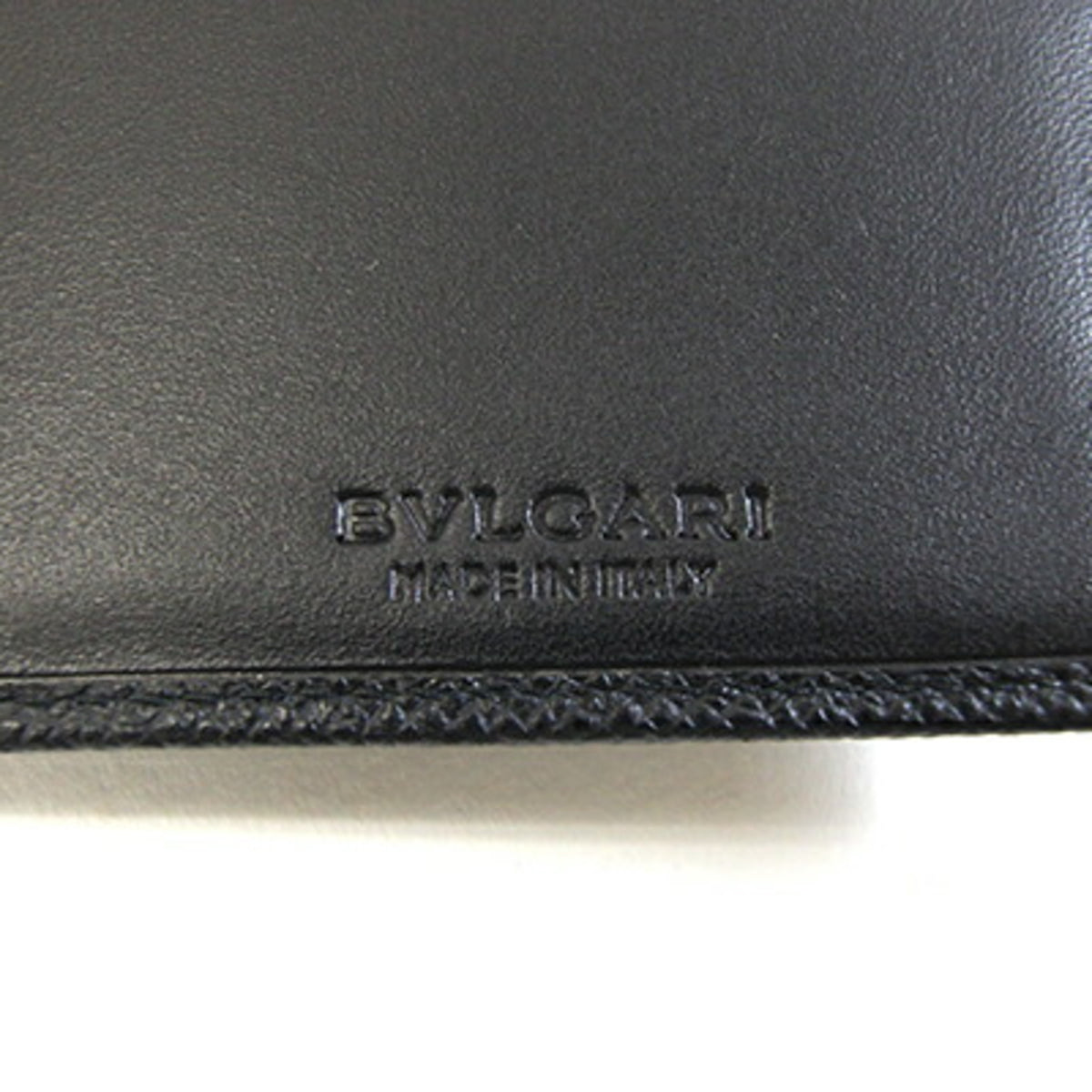 Bvlgari Black Leather Long Bill Wallet (Bi-Fold) (Pre-Owned)