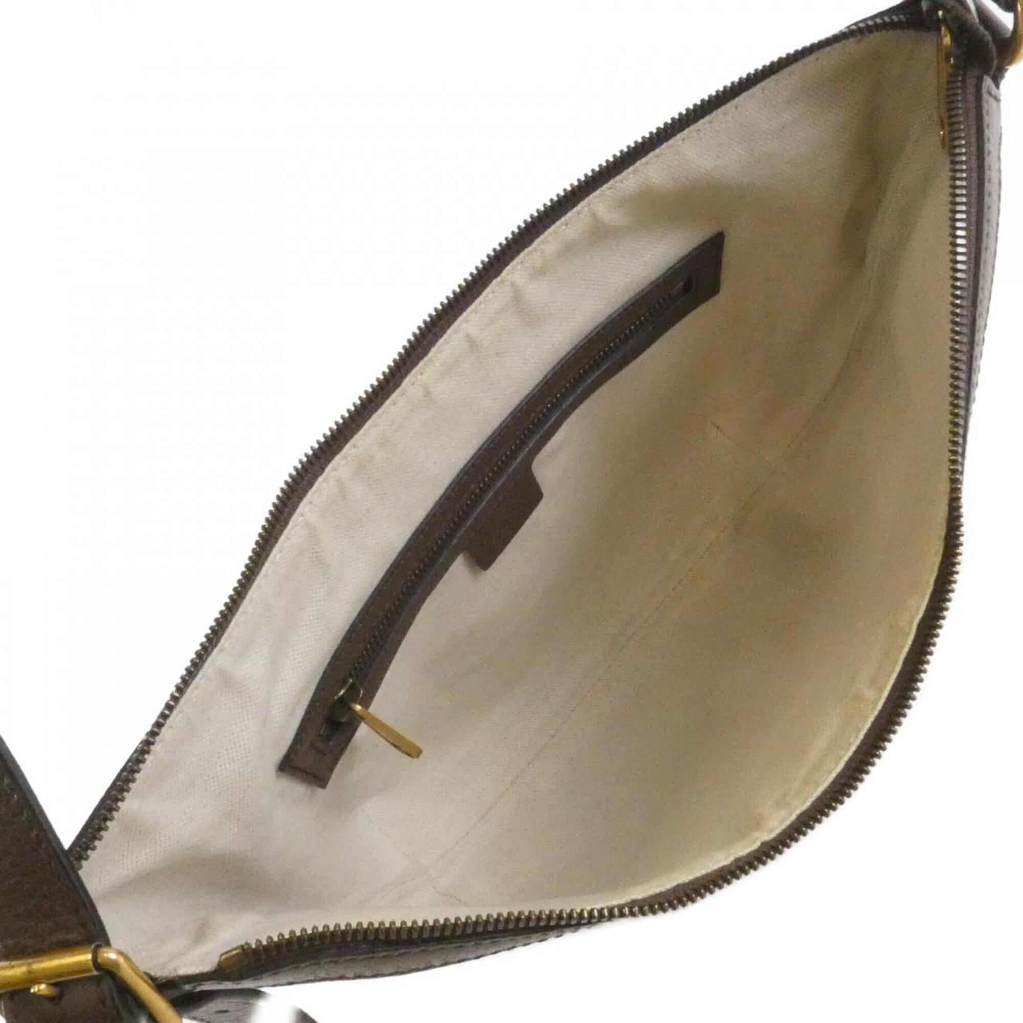 Gucci Beige Brown Gg Supreme Shoulder Bag (Pre-Owned)