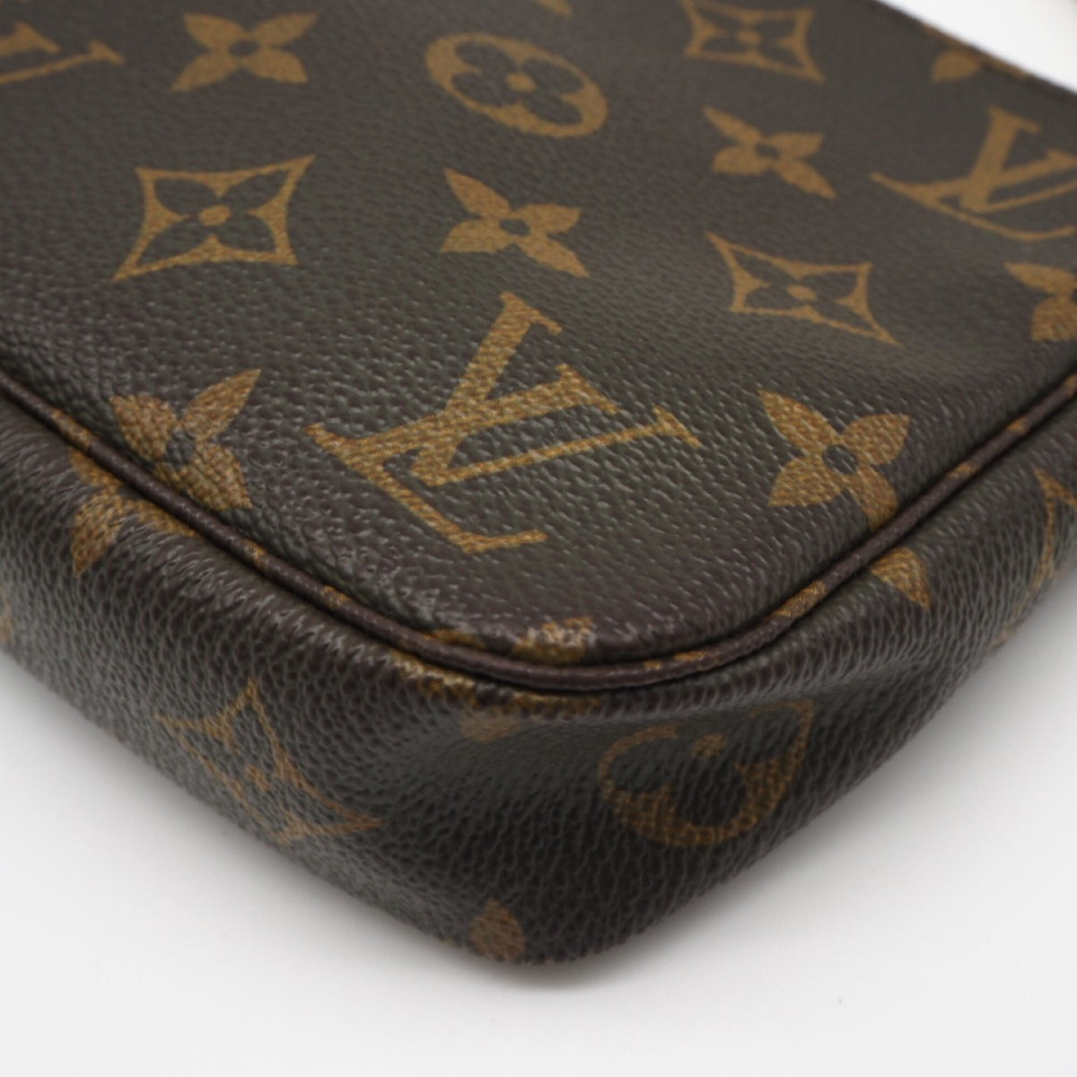 Louis Vuitton Monogram Brown Coated Canvas Leather Pouch (Pre-Owned)