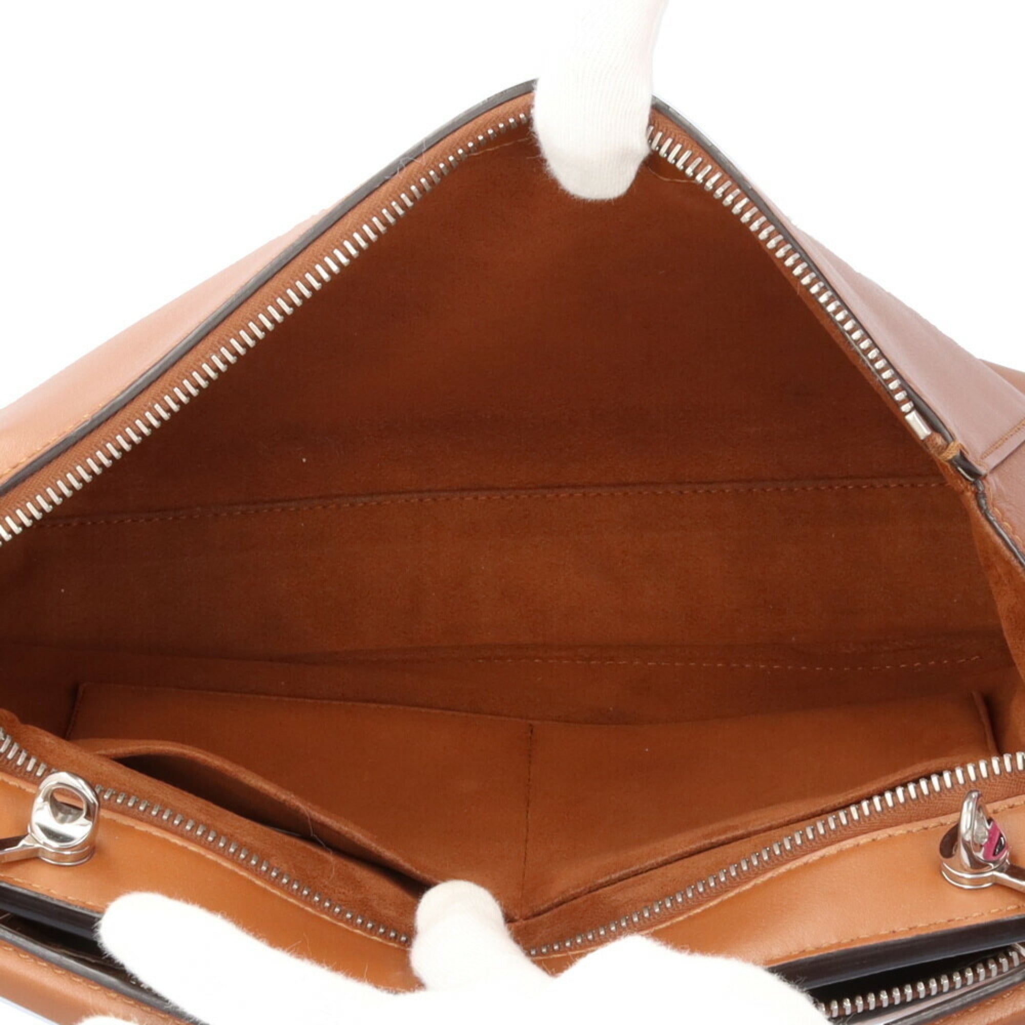 Fendi Dotcom Brown Leather Shoulder Bag (Pre-Owned)