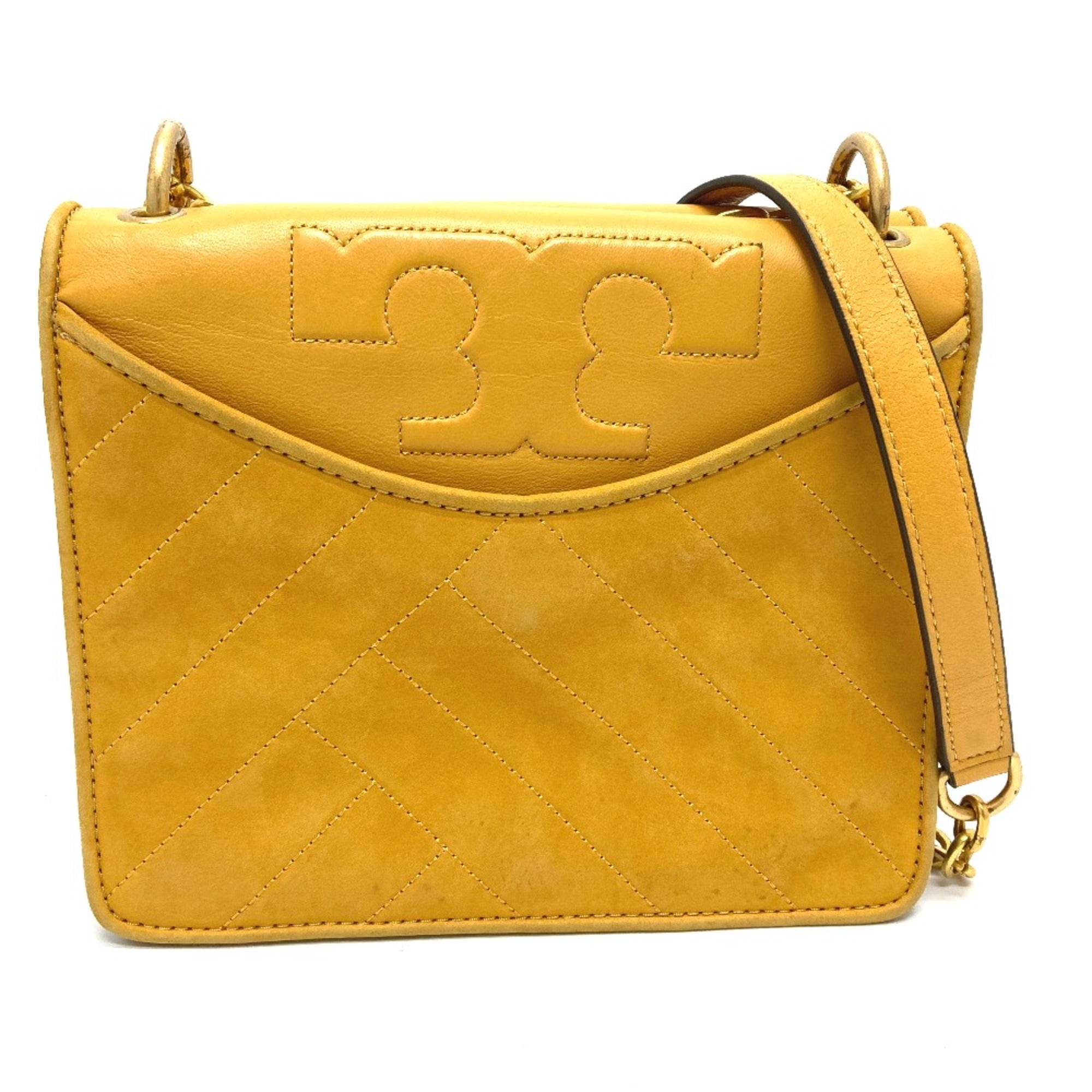 Tory Burch Yellow Leather Shoulder Bag (Pre-Owned)