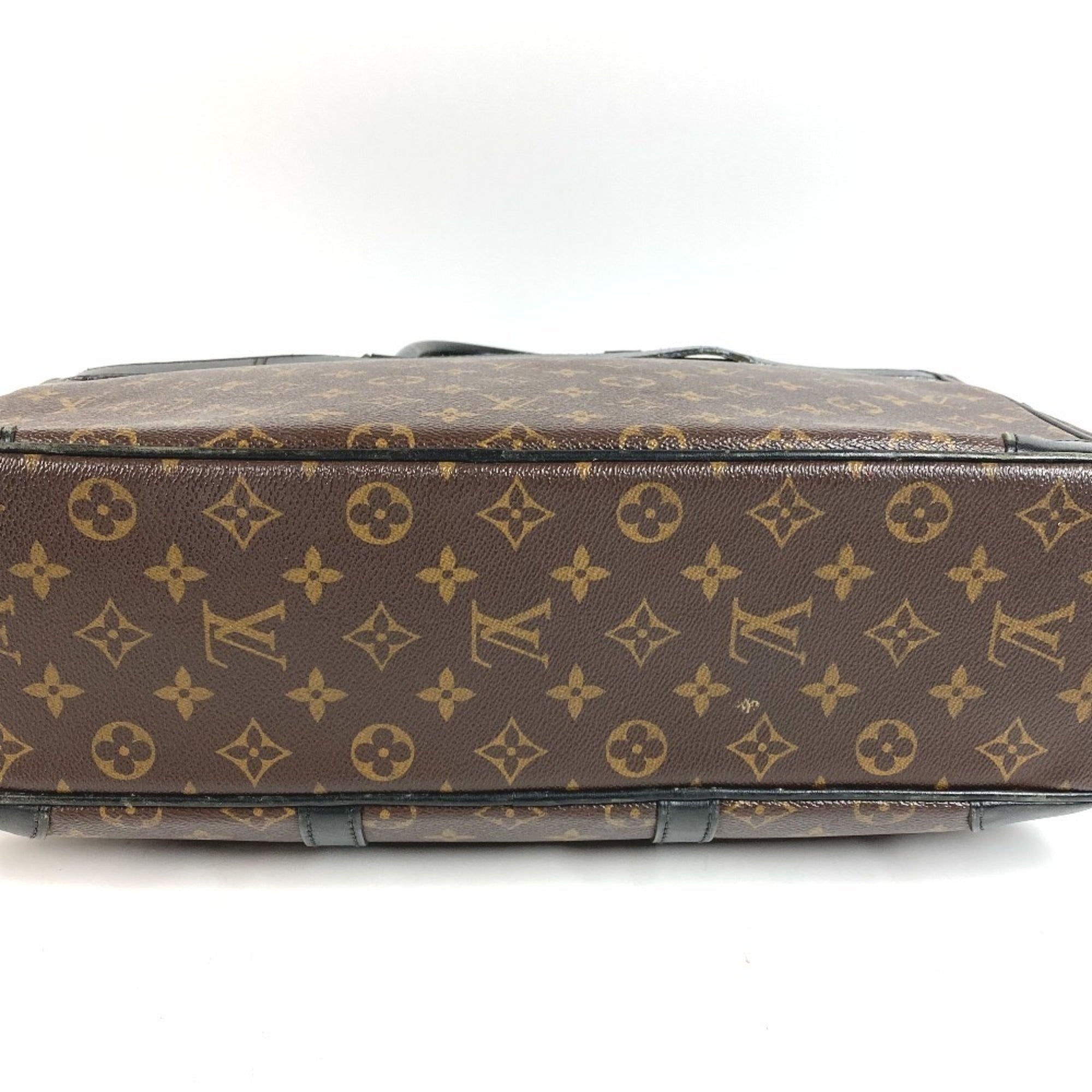 Louis Vuitton Black Brown Monogram Briefcase Handbag (Pre-Owned)