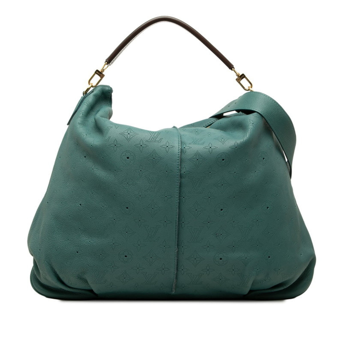 Louis Vuitton Monogram Green Lagon Leather Handbag Shoulder Bag (Pre-Owned)