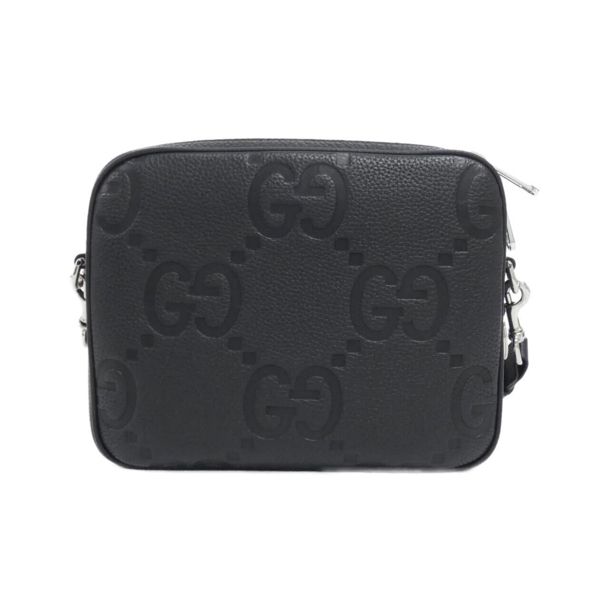 Gucci Black Gg Leather Shoulder Bag (Pre-Owned)