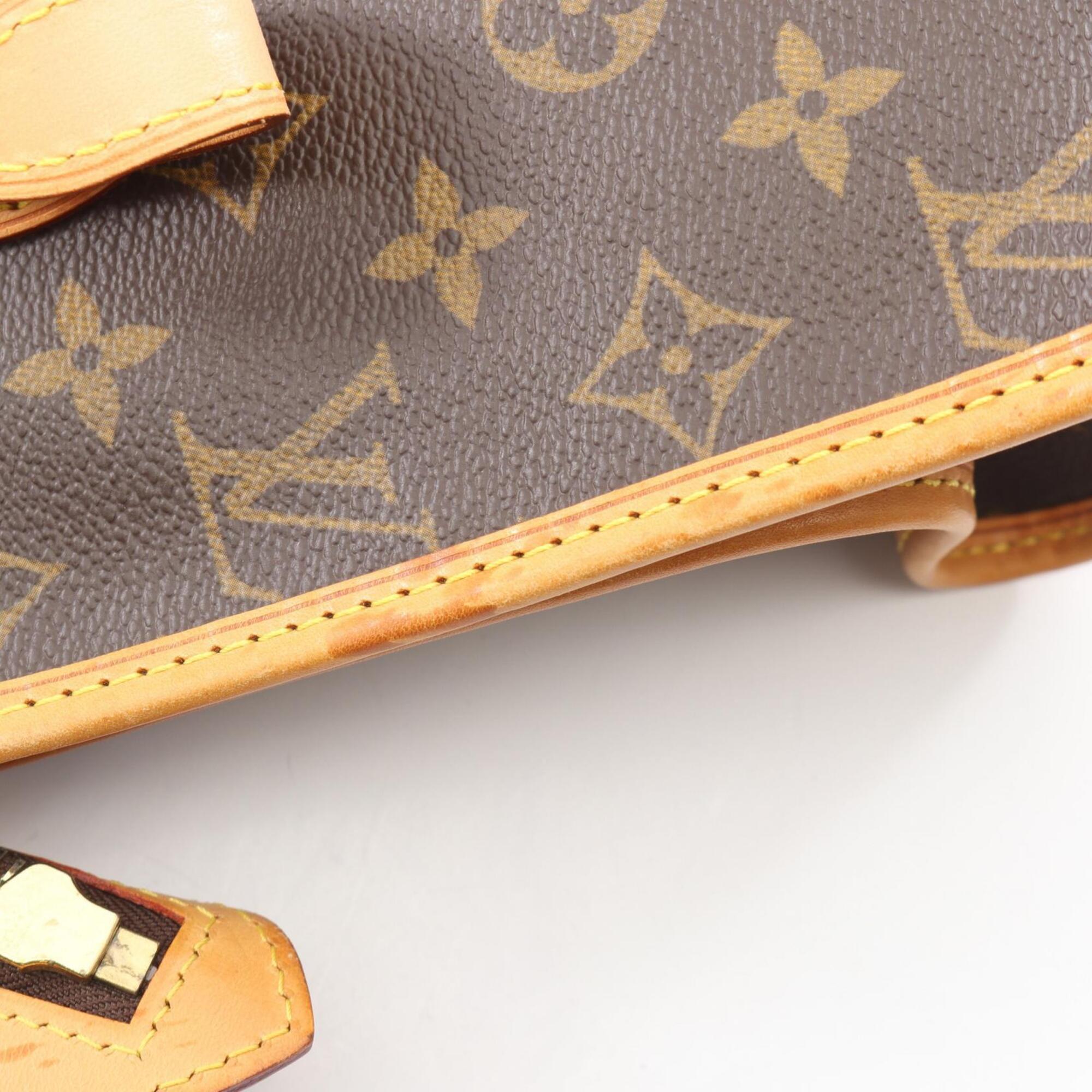 Louis Vuitton Brown Coated Canvas Pvc Monogram Leather Handbag Tote Bag (Pre-Owned)