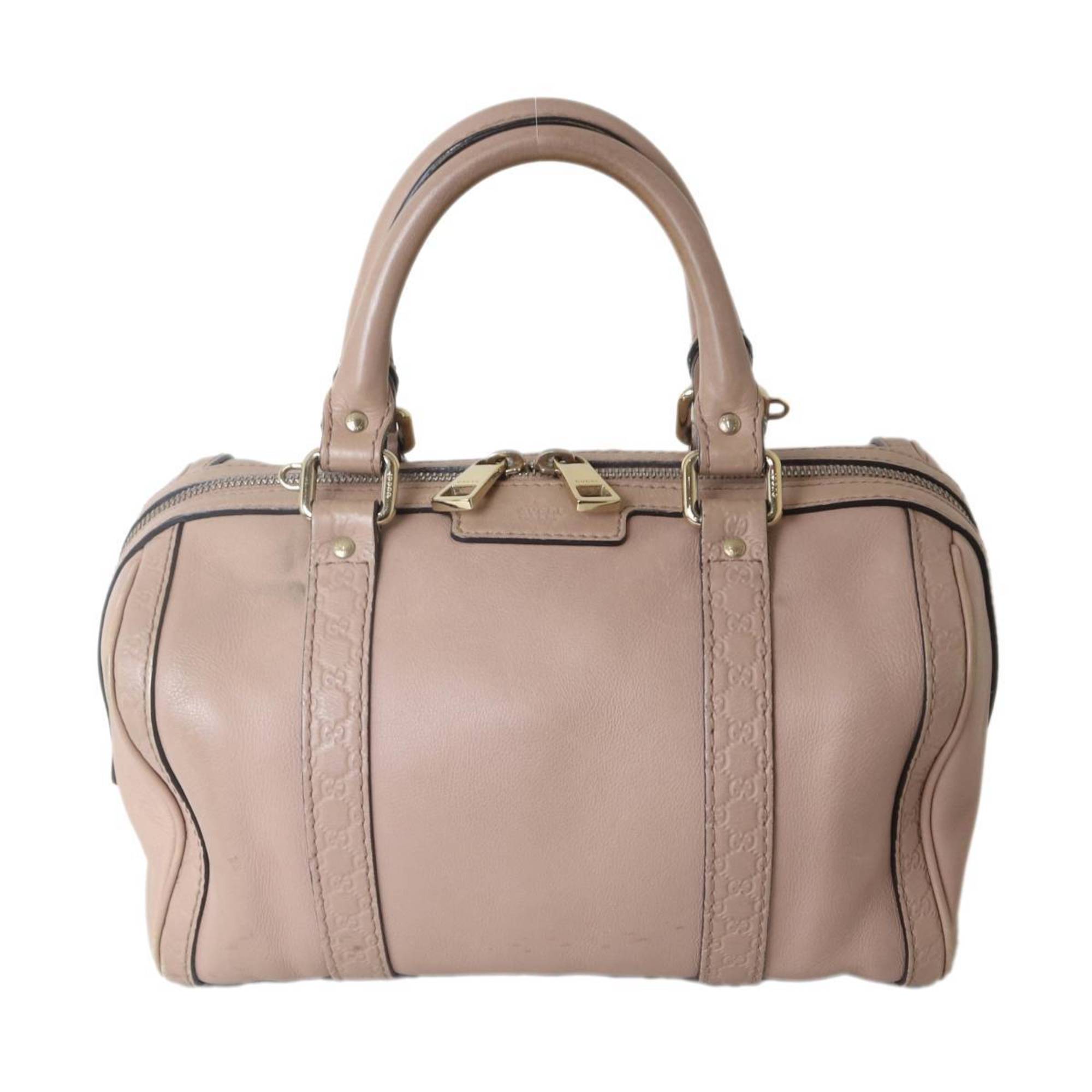 Gucci Beige Boston Bag Handbag Shoulder Bag (Pre-Owned)