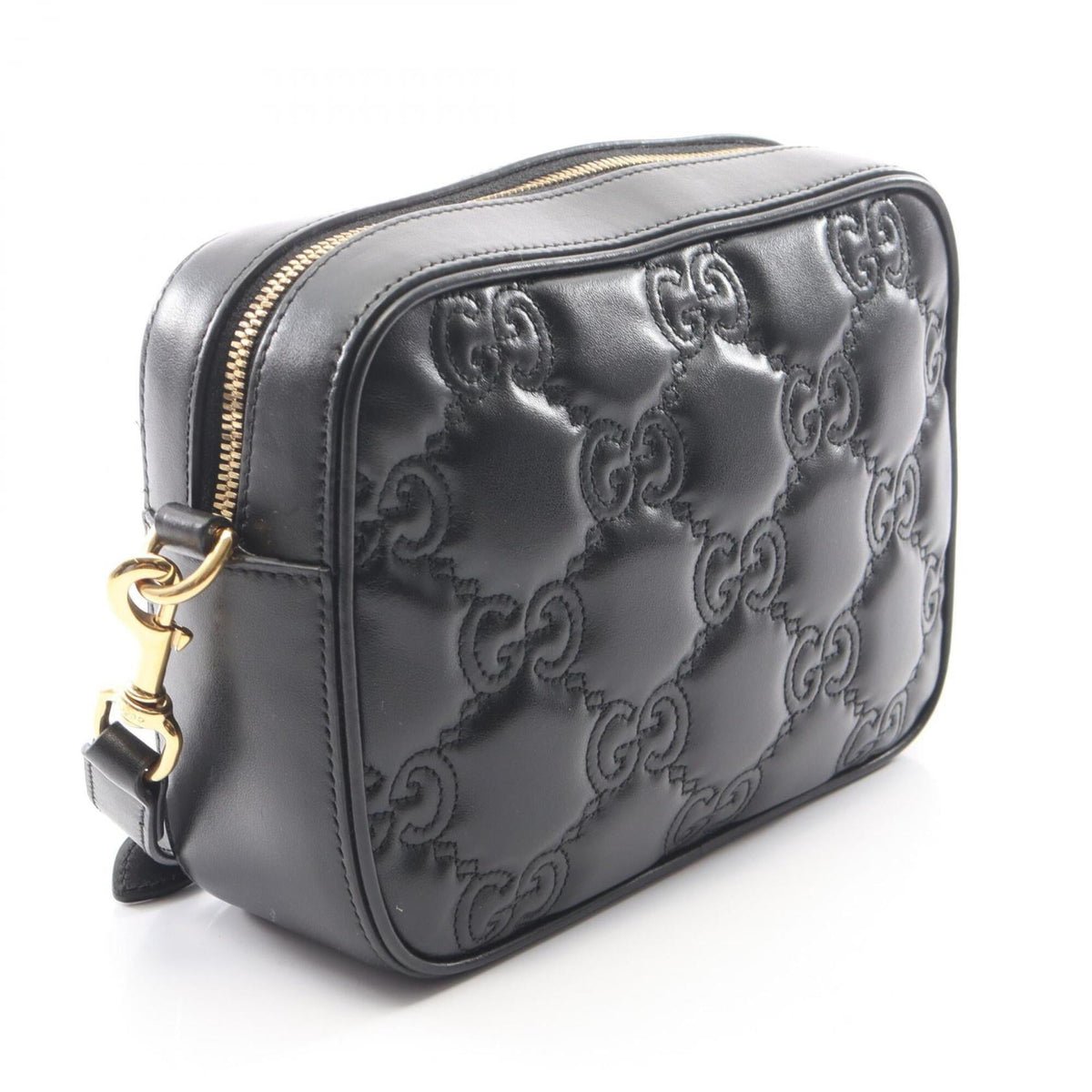 Gucci Black Leather Handbag Shoulder Bag (Pre-Owned)