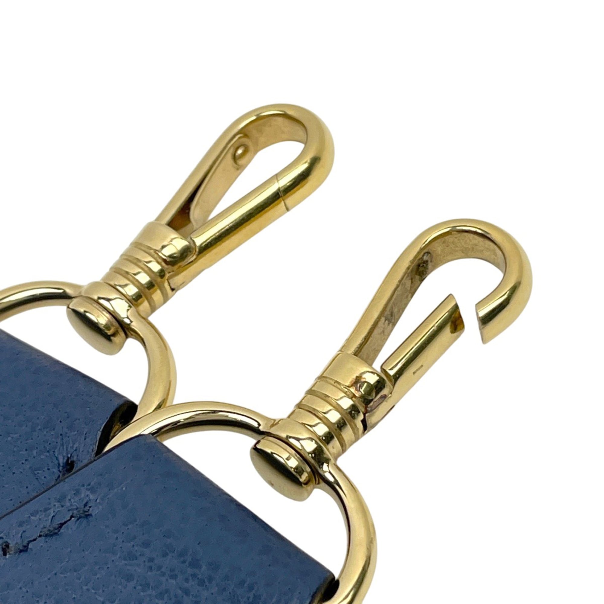 Hermes Evelyne Blue Leather Shoulder Bag (Pre-Owned)