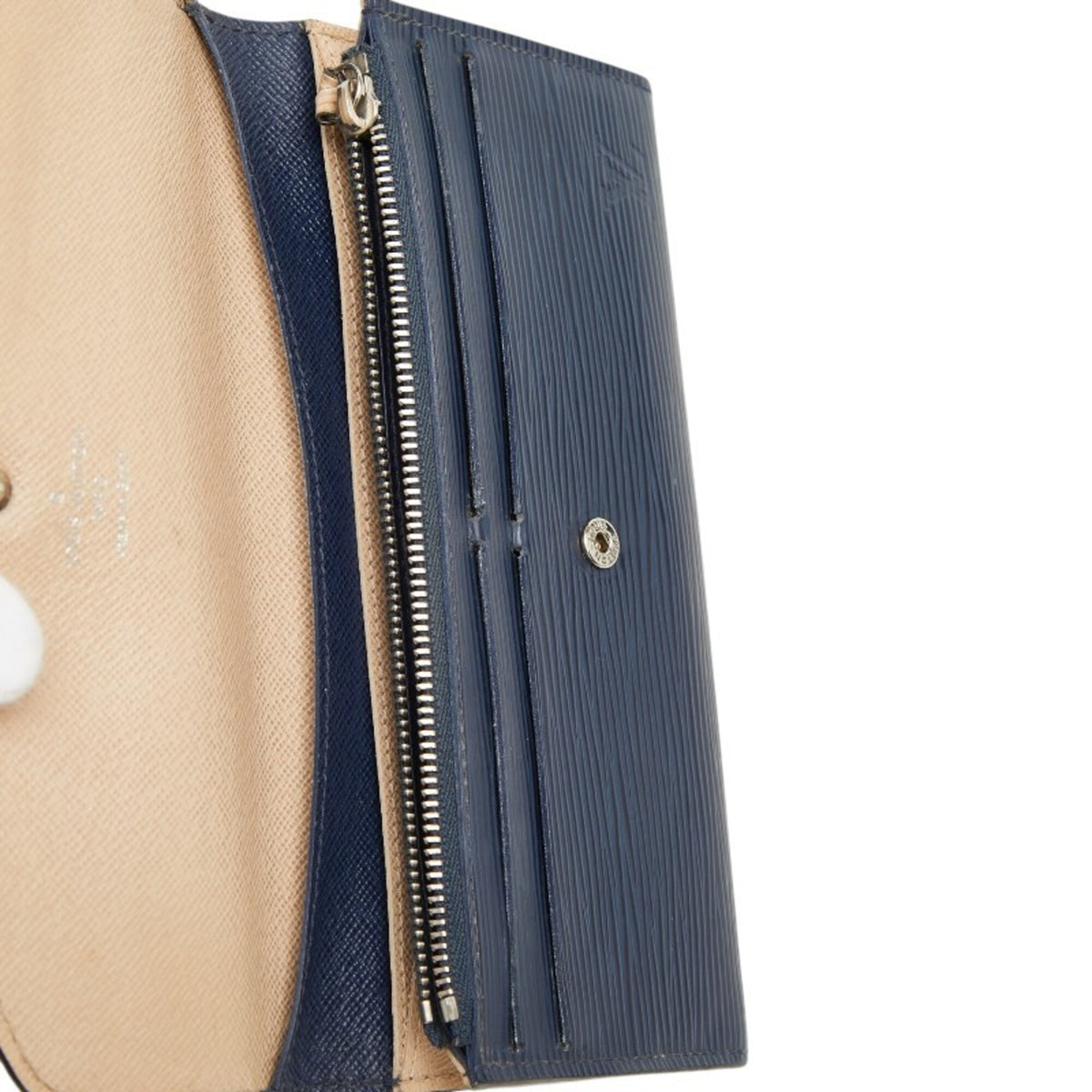 Louis Vuitton Blue Indigo Leather Long Wallet (Bi-Fold) (Pre-Owned)