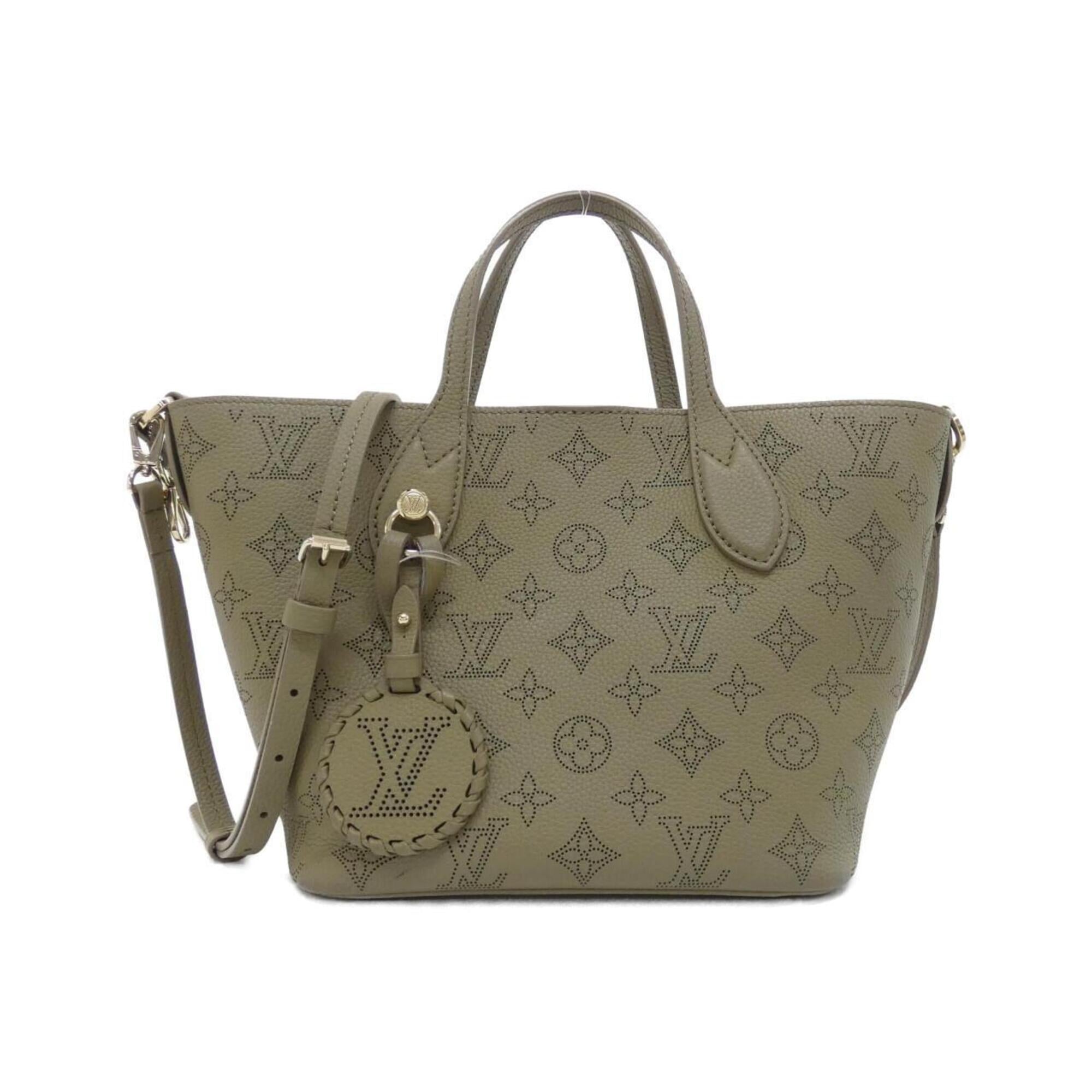 Louis Vuitton Taupe Leather Handbag Pouch (Pre-Owned)