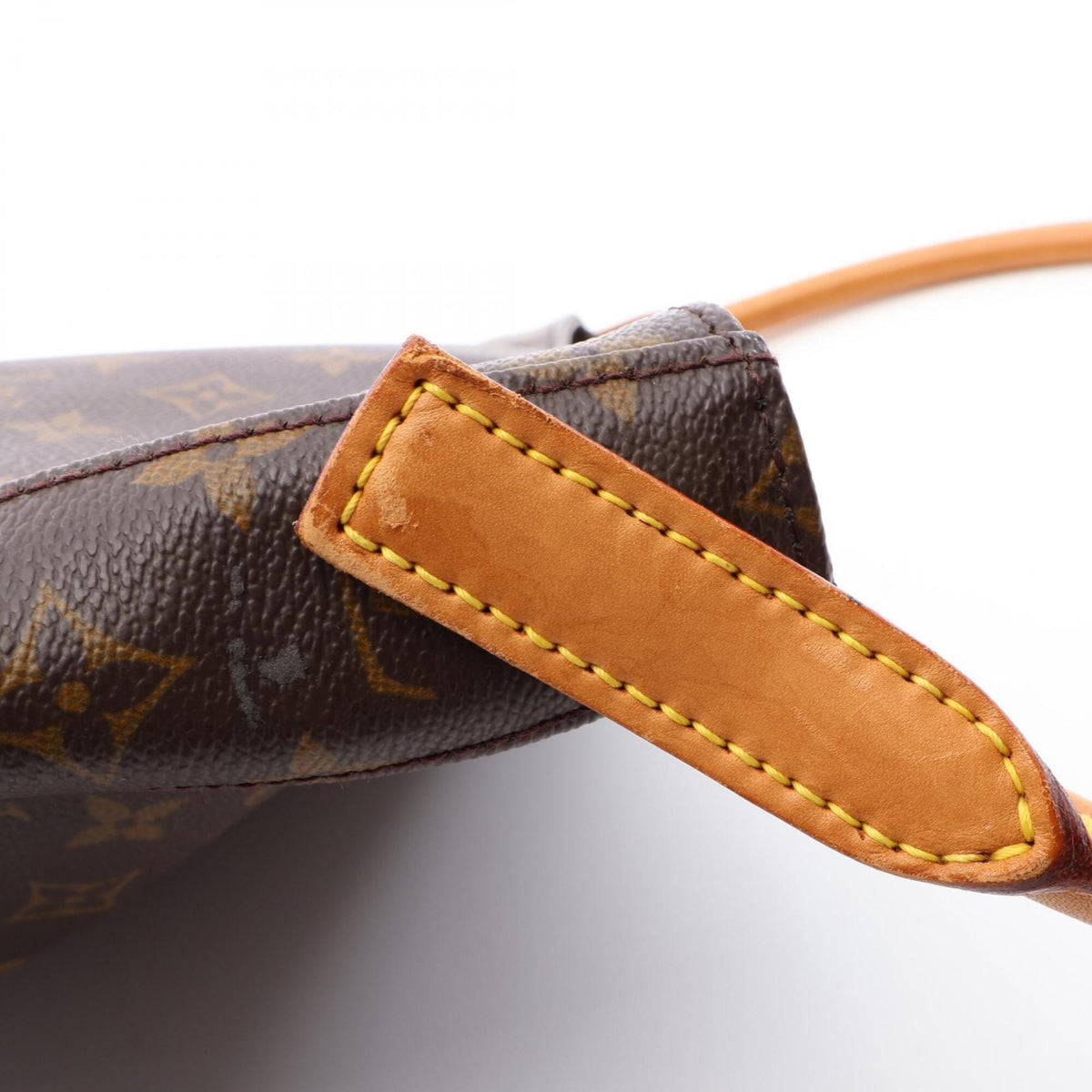 Louis Vuitton Brown Coated Canvas Leather Handbag Shoulder Bag (Pre-Owned)