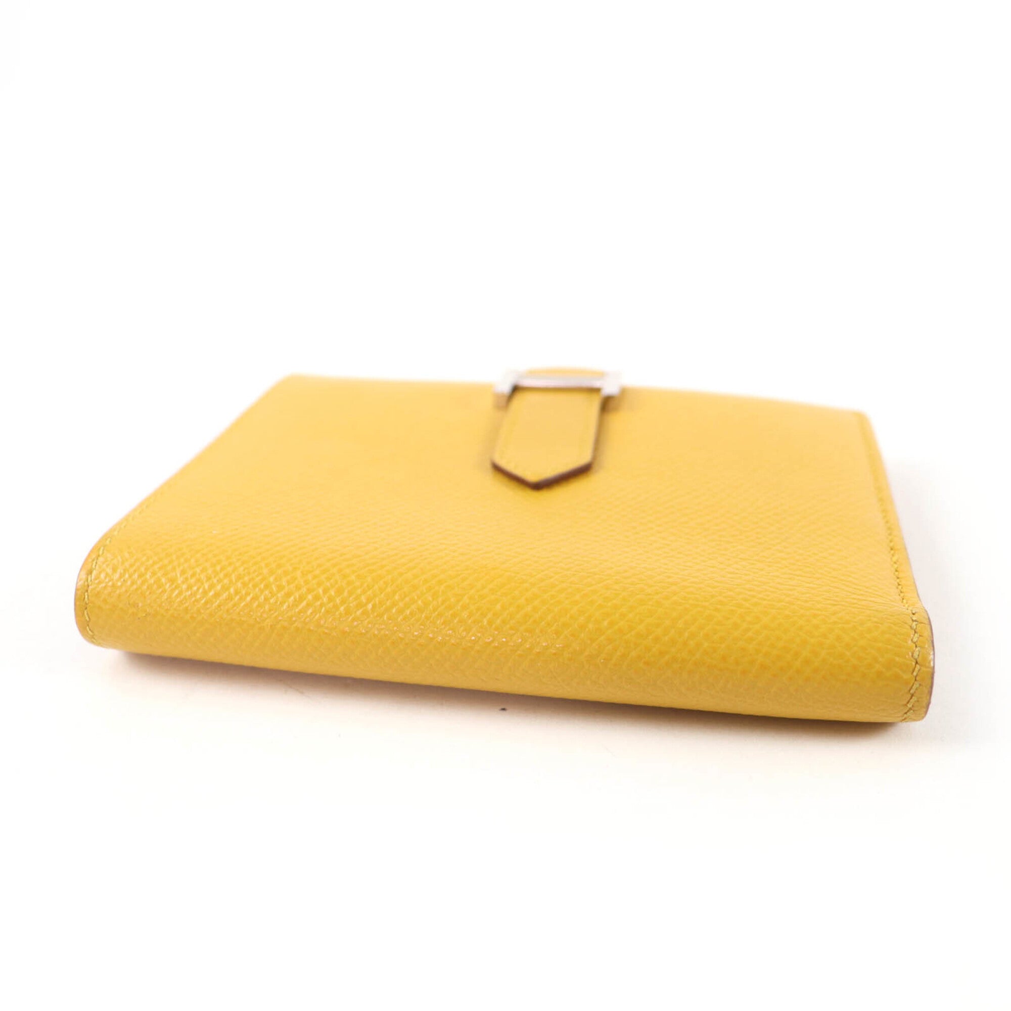 Hermes Yellow Leather Wallet (Bi-Fold) (Pre-Owned)
