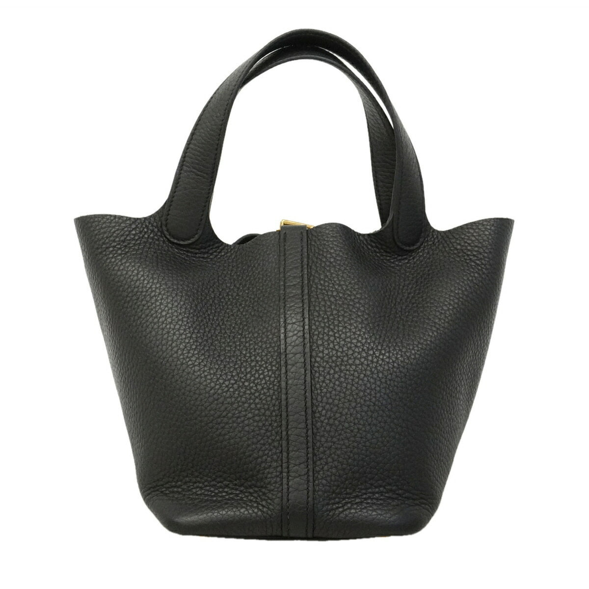 Hermes Black Taurillon Clemence Leather Handbag (Pre-Owned)
