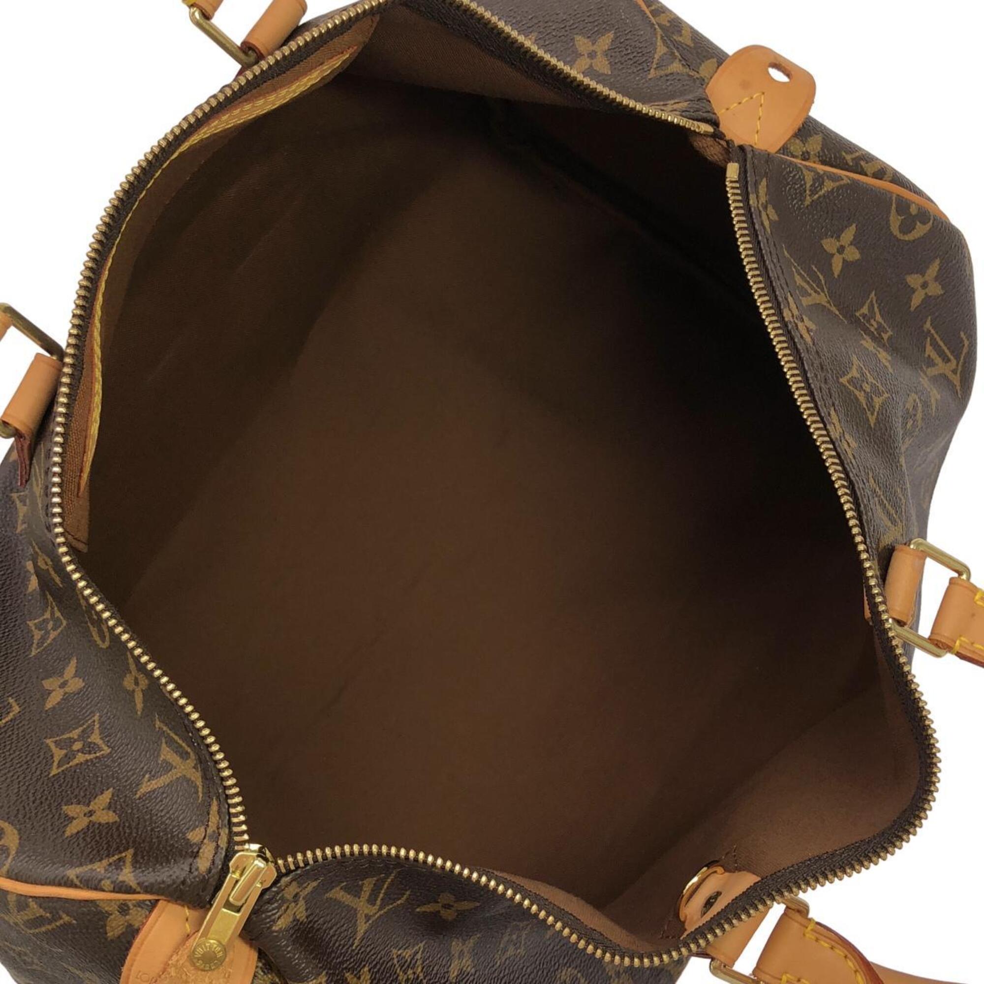 Louis Vuitton Marron Coated Canvas Boston Bag (Pre-Owned)