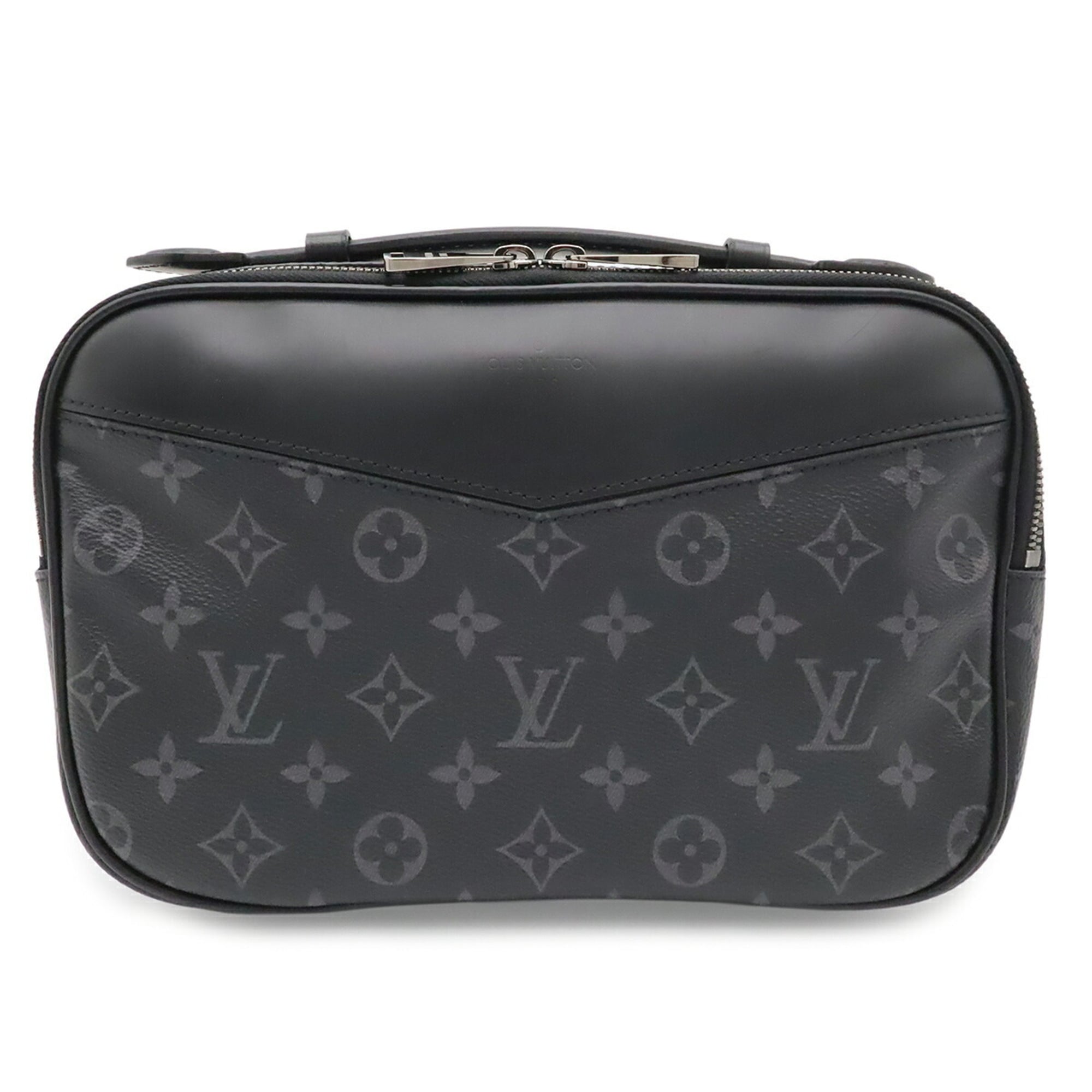 Louis Vuitton Black Gray Monogram Eclipse Monogram Eclipse Clutch Bag Pouch Sling Bag (Pre-Owned)