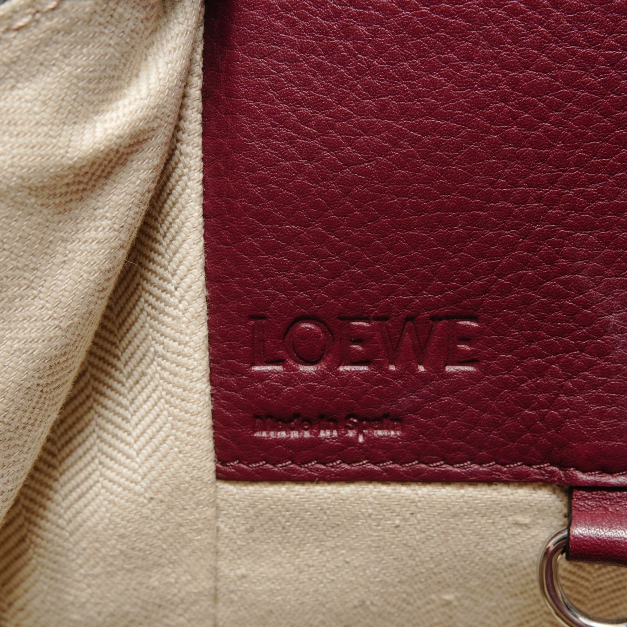 Loewe Hammock Red Color Leather Handbag (Pre-Owned)