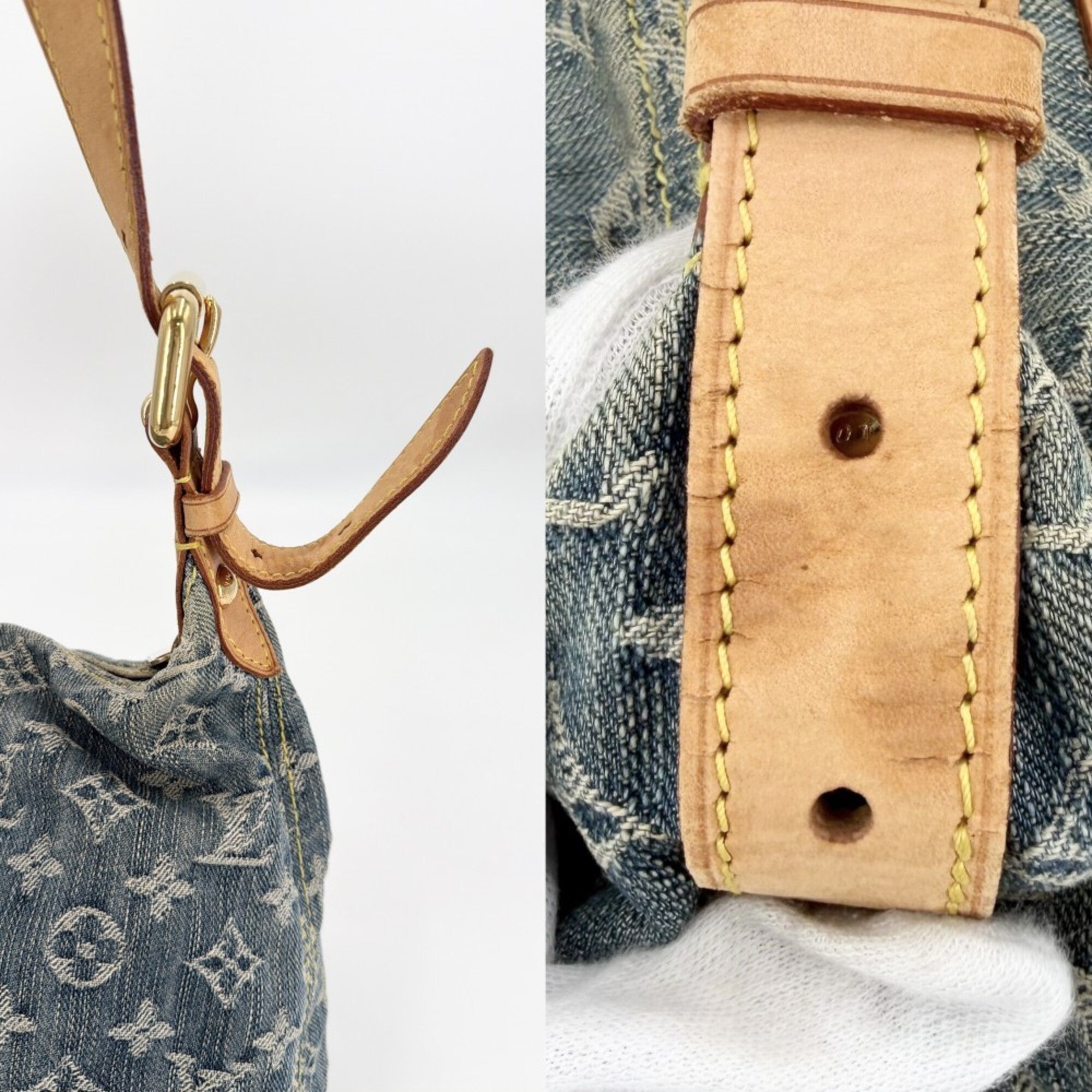 Louis Vuitton Blue Monogram Denim Shoulder Bag (Pre-Owned)