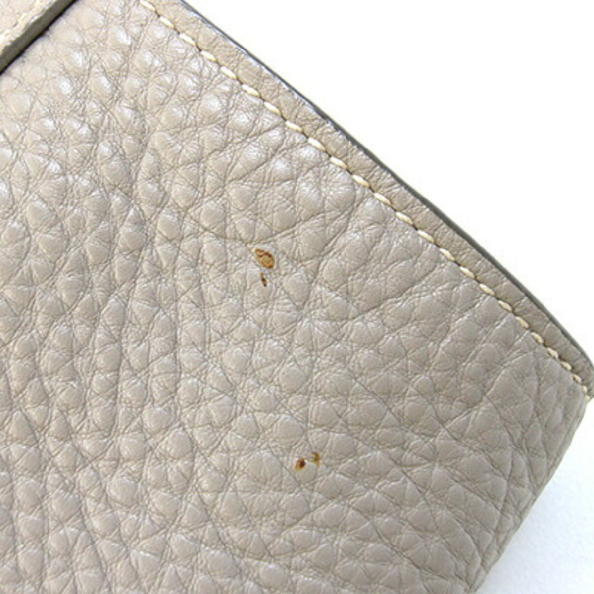 Prada Grayish Leather Handbag Shoulder Bag Tote Bag (Pre-Owned)
