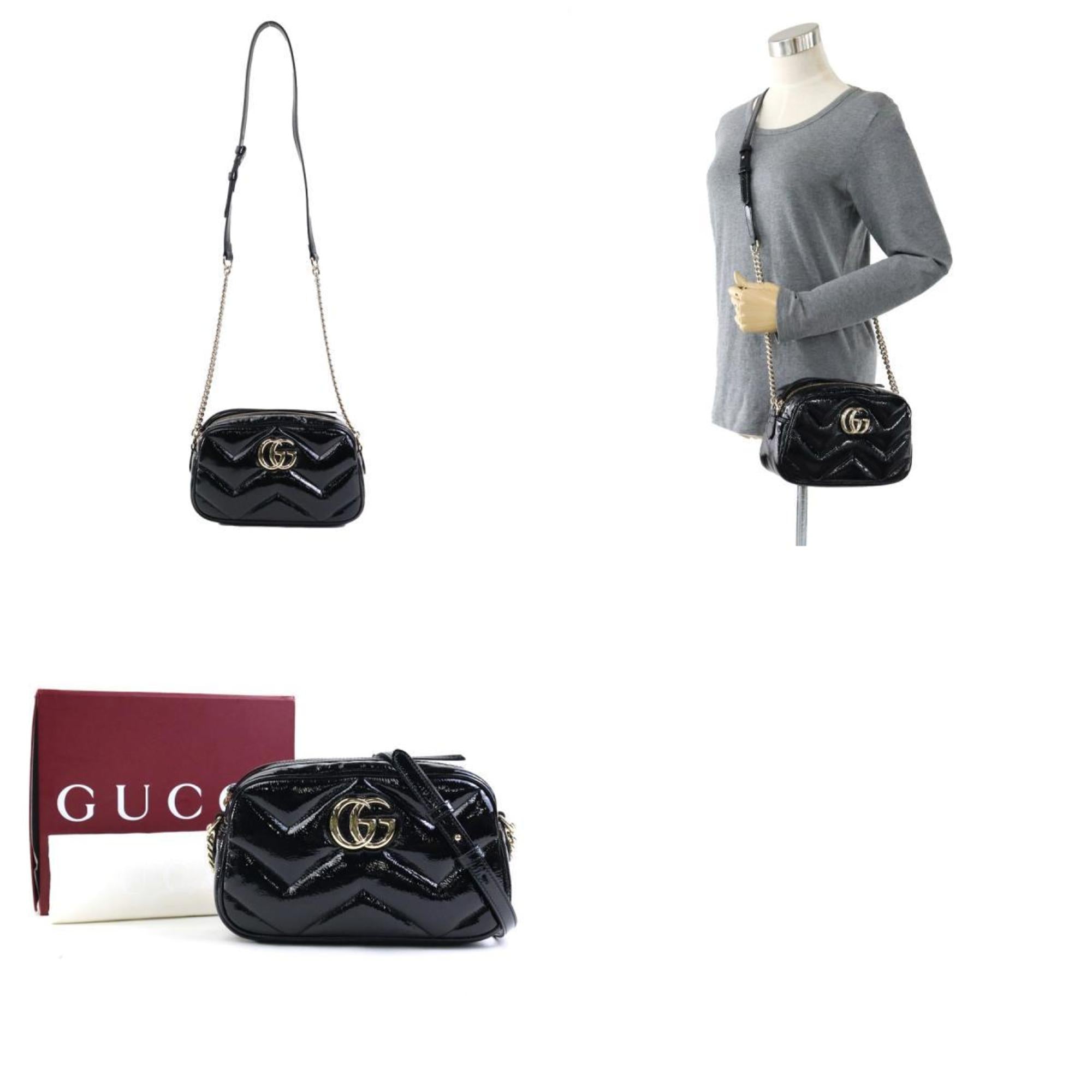 Gucci Black Patent Leather Shoulder Bag (Pre-Owned)
