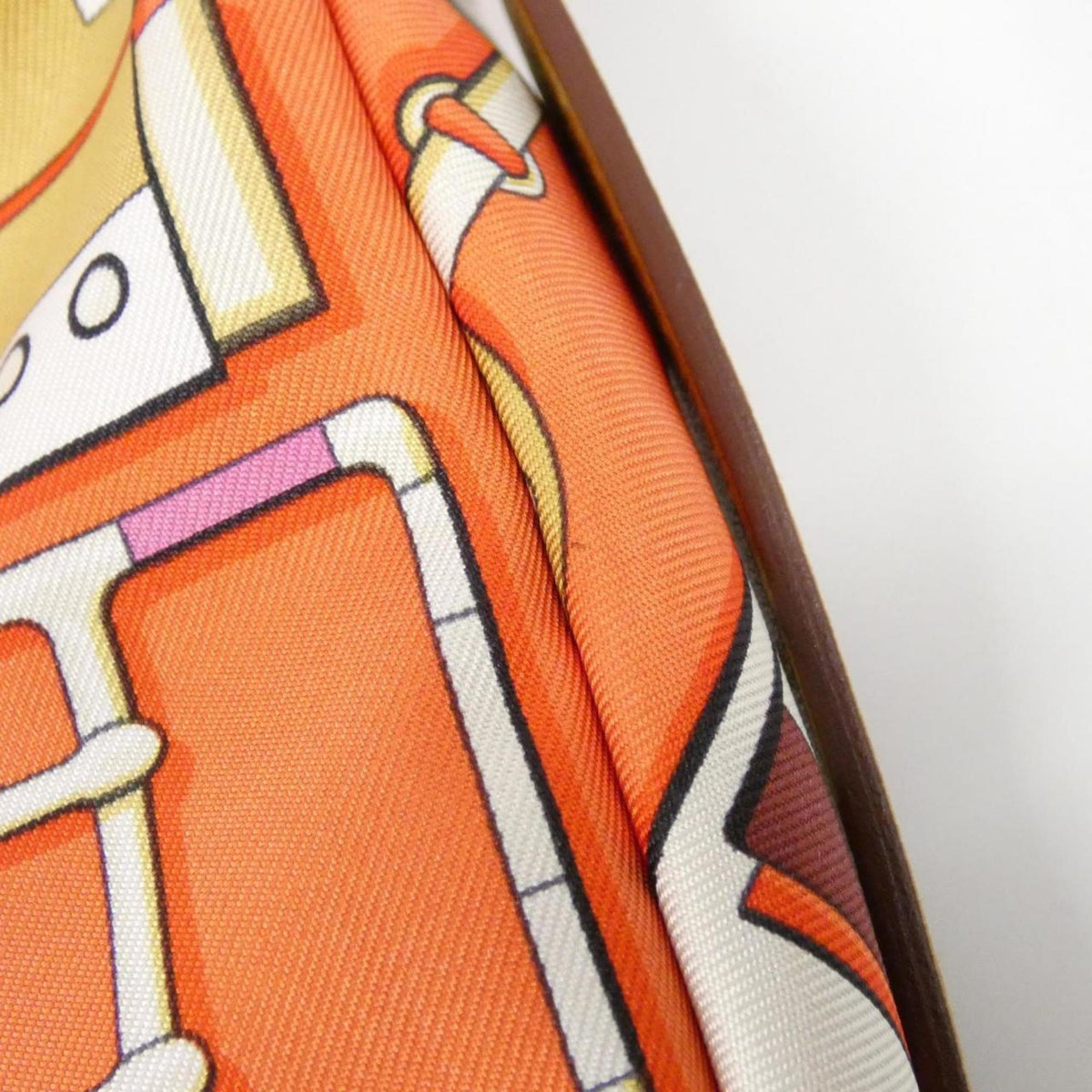 Hermes Orange Poppy Silk Swift Leather Pouch (Pre-Owned)