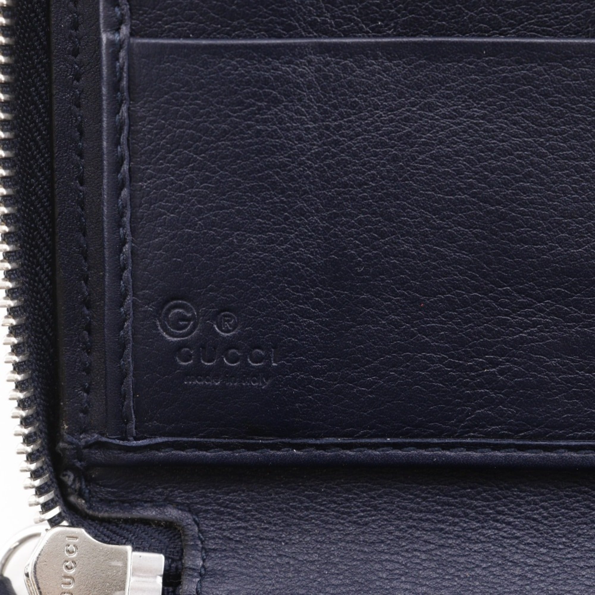 Gucci Black Leather Long Wallet (Bi-Fold) (Pre-Owned)