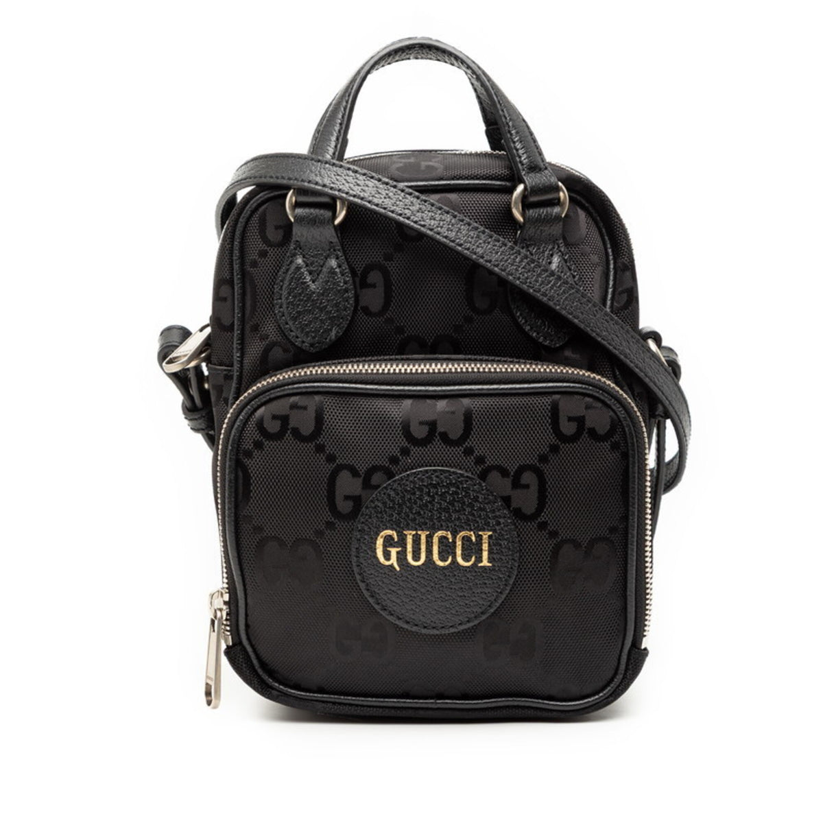 Gucci Black Nylon Handbag Shoulder Bag (Pre-Owned)