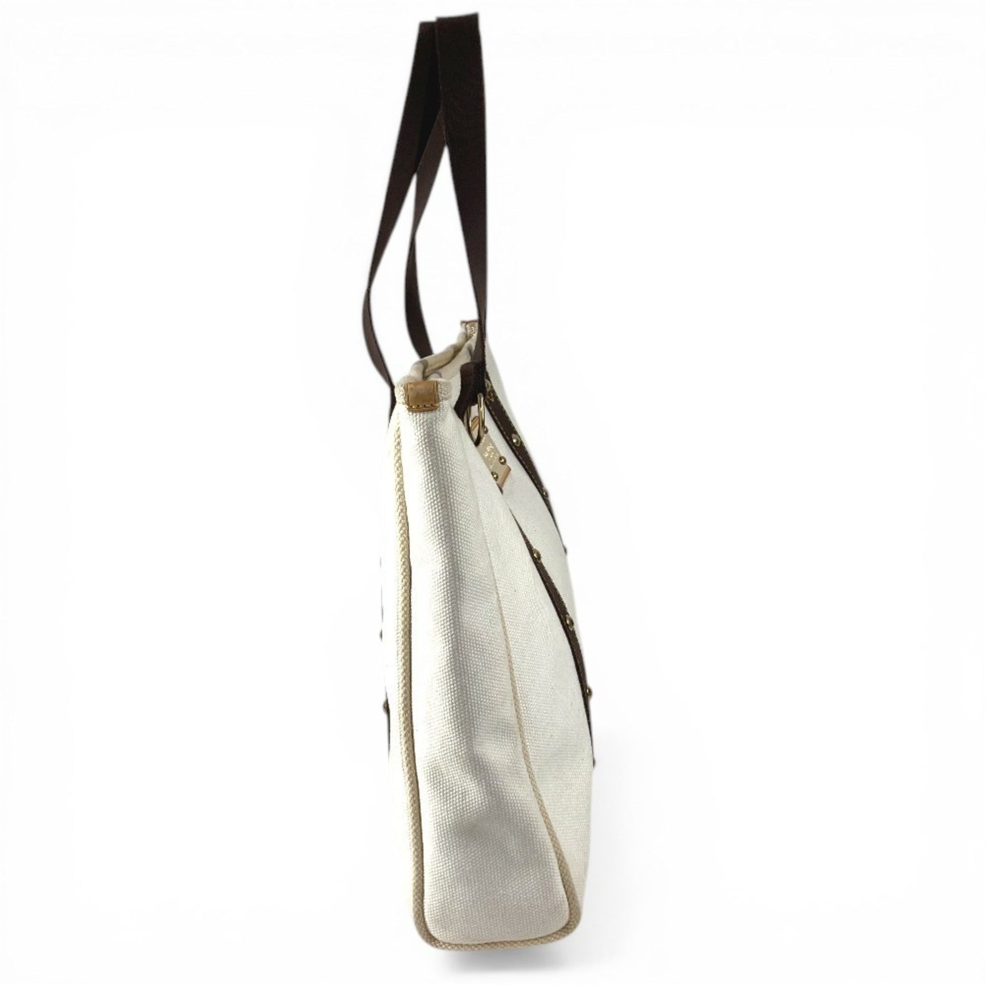 Louis Vuitton Antigua Ecru White Canvas Shoulder Bag Tote Bag (Pre-Owned)