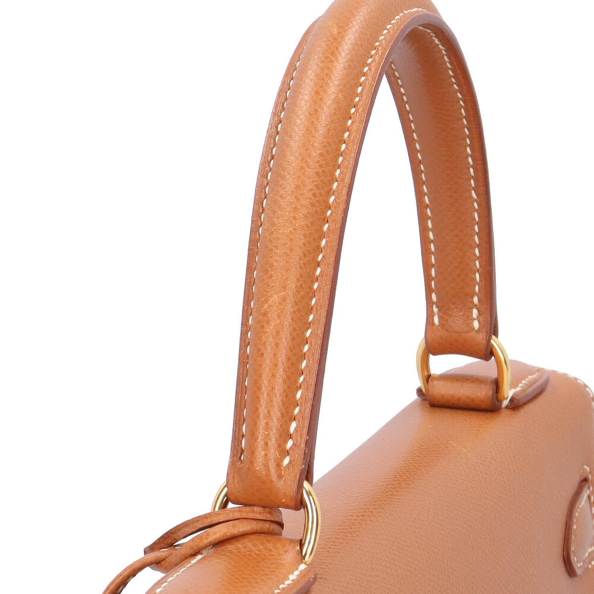 Hermes Brown Gold Courchevel Leather Shoulder Bag (Pre-Owned)