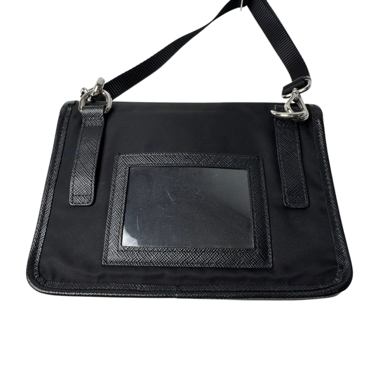 Prada Black Nylon Leather Shoulder Bag (Pre-Owned)