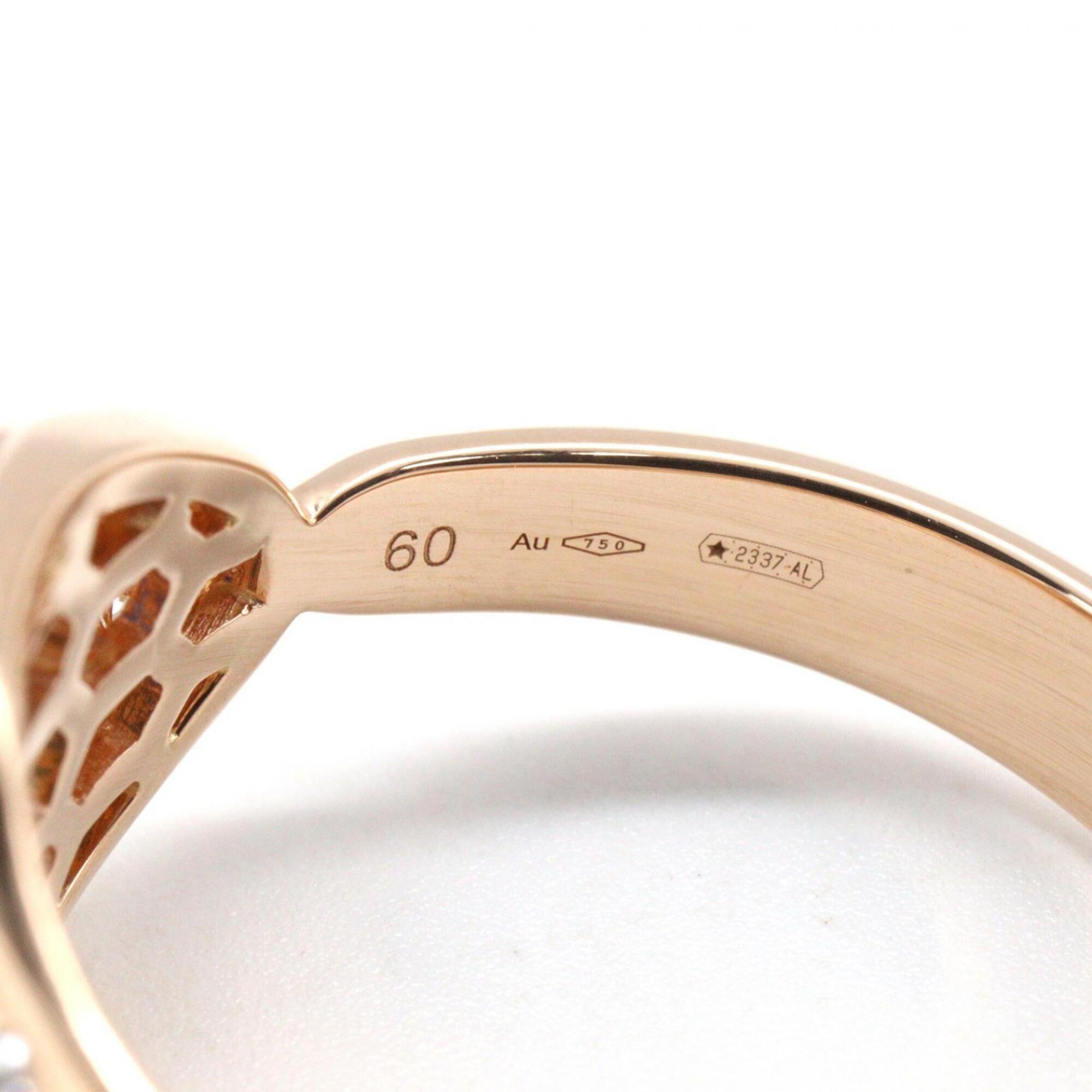 Bvlgari Gold Blue Clear Pink Gold (18K) Band Ring (Pre-Owned)