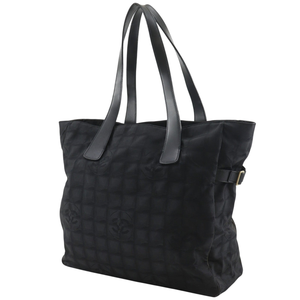 Chanel Black Nylon Canvas Tote Bag (Pre-Owned)