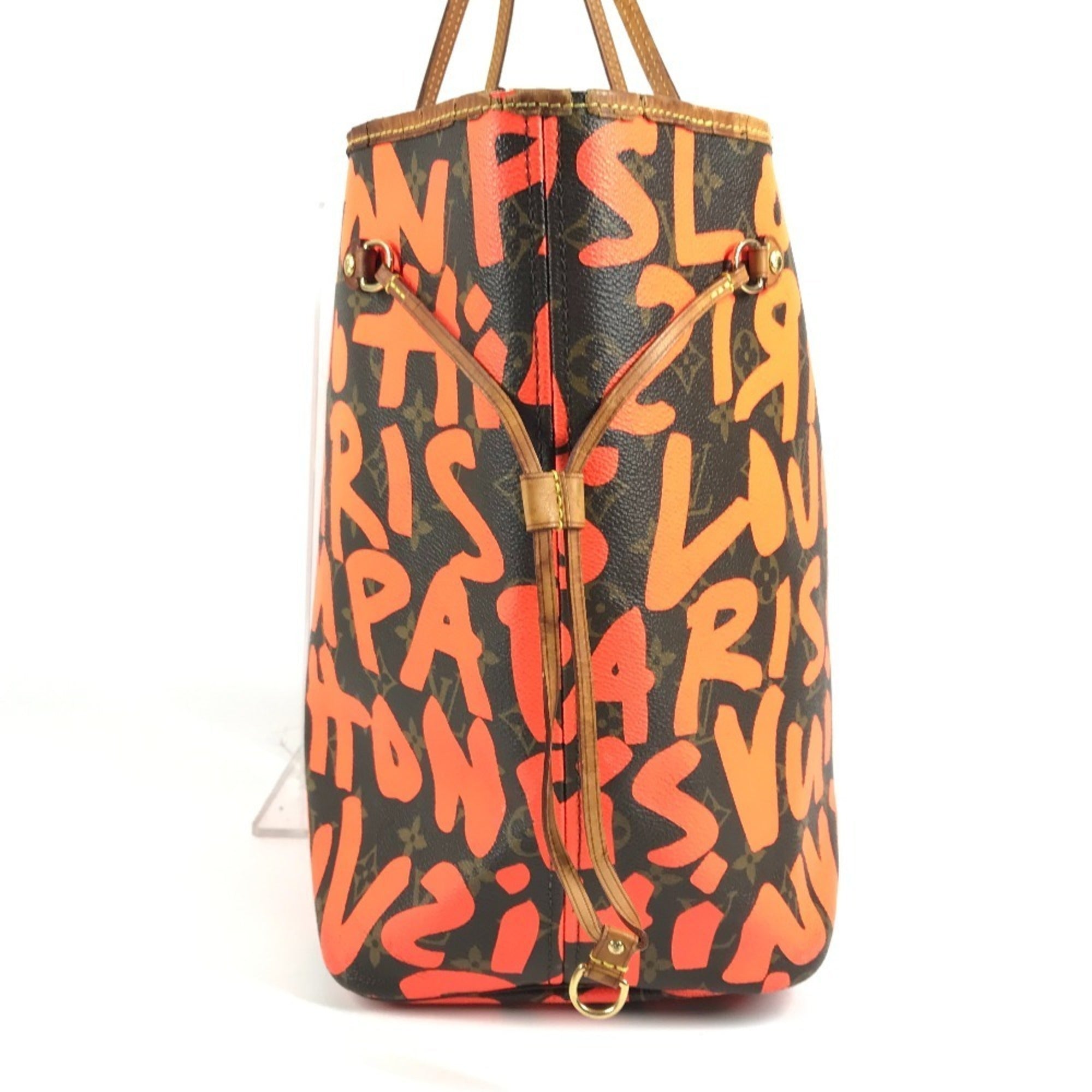 Louis Vuitton Brown Galle Orange Monogram Graffiti Shoulder Bag Tote Bag (Pre-Owned)