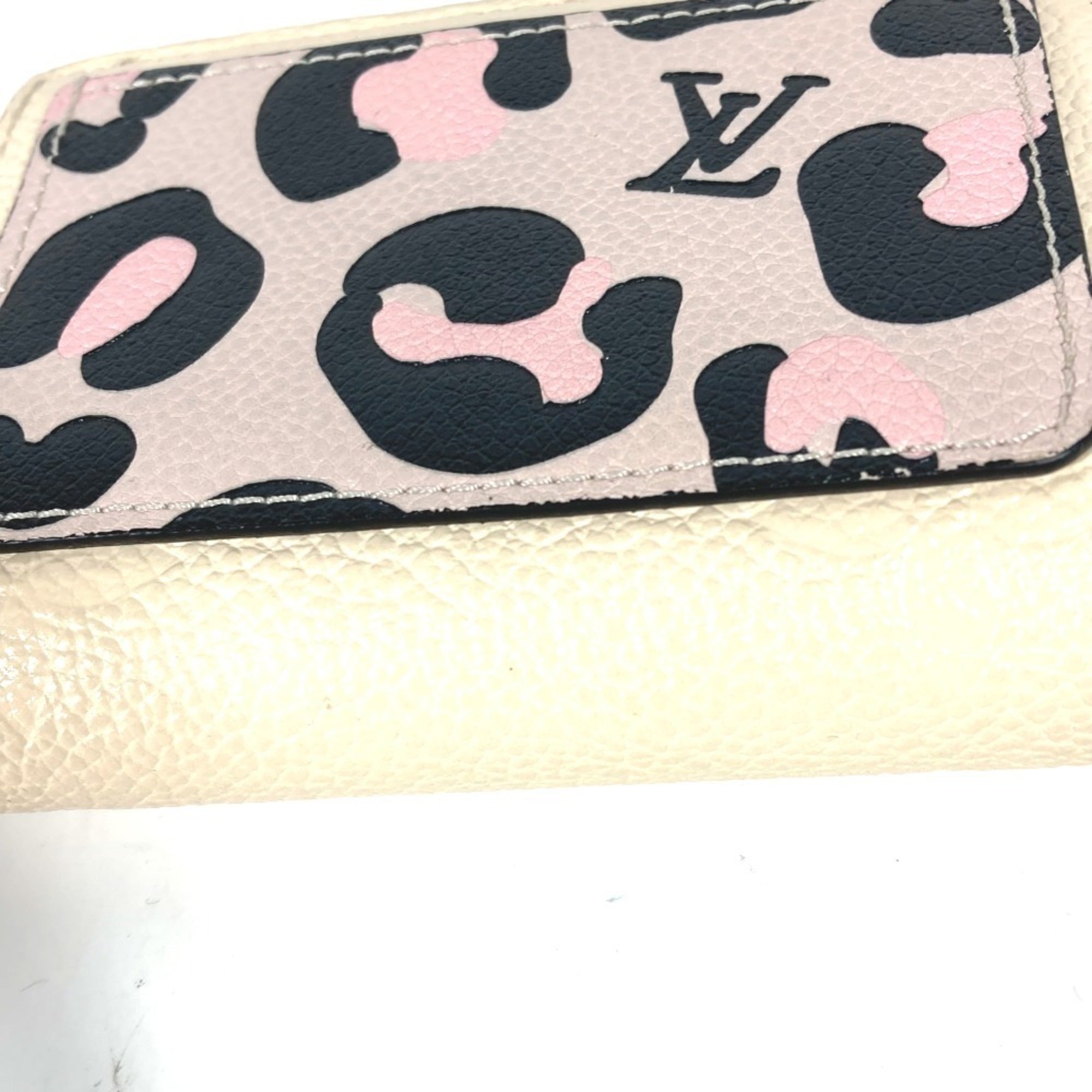 Louis Vuitton Monogram Empreinte Beige Leopard Monogram Empreinte Bill Wallet (Bi-Fold) (Pre-Owned)