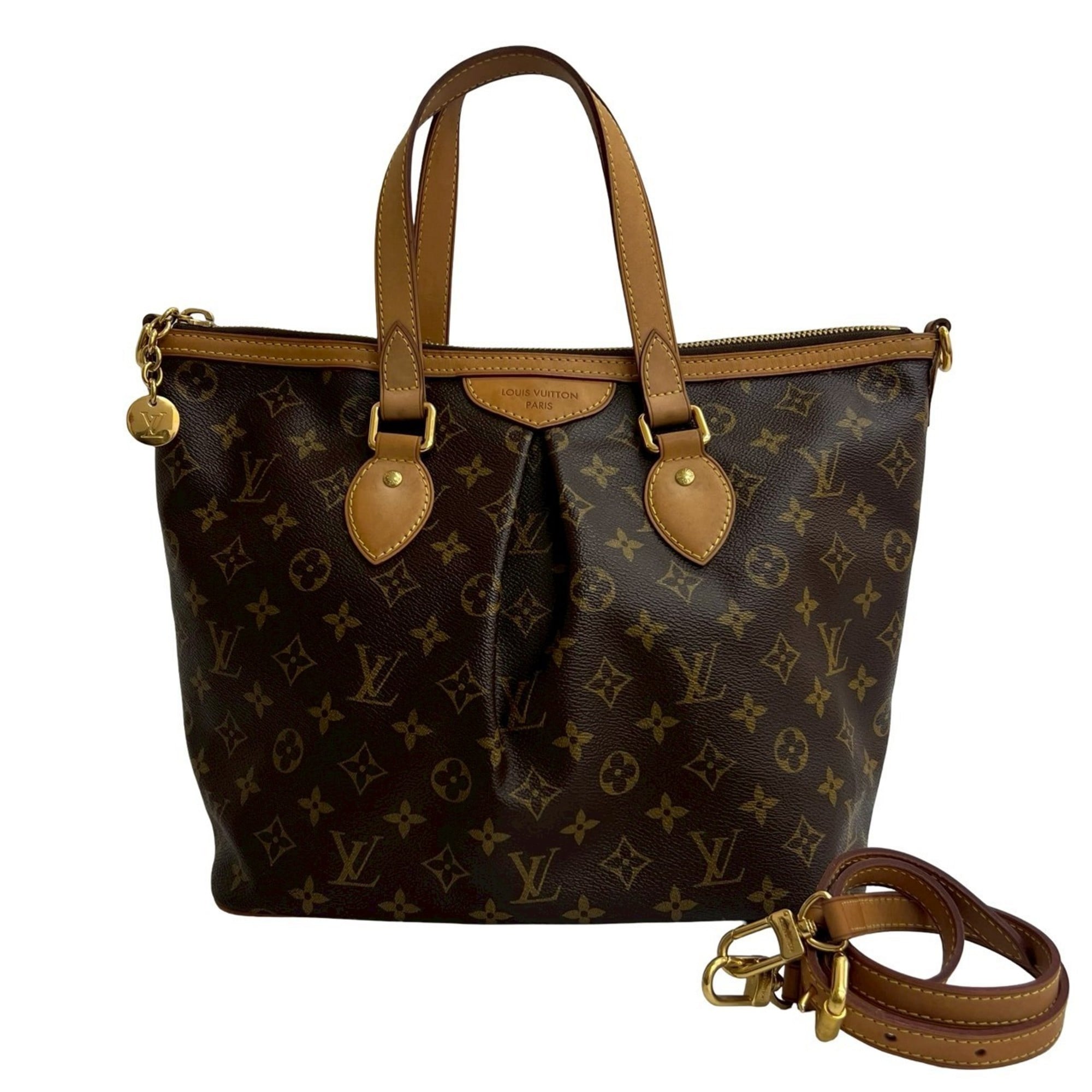 Louis Vuitton Brown Leather Pvc Handbag Shoulder Bag Tote Bag (Pre-Owned)