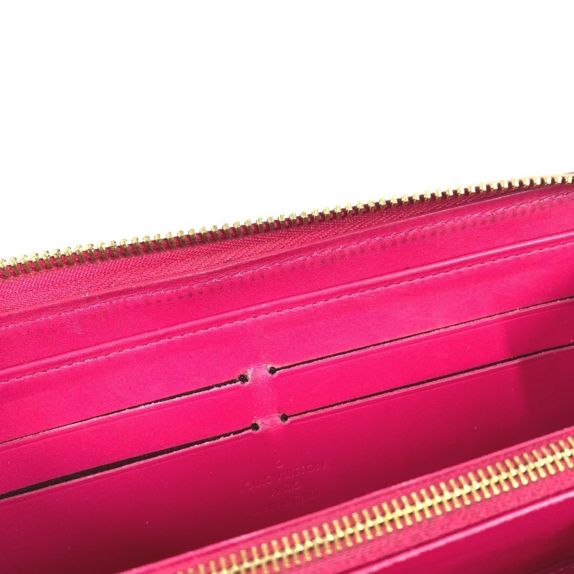 Louis Vuitton Pink Patent Leather Long Wallet (Bi-Fold) (Pre-Owned)