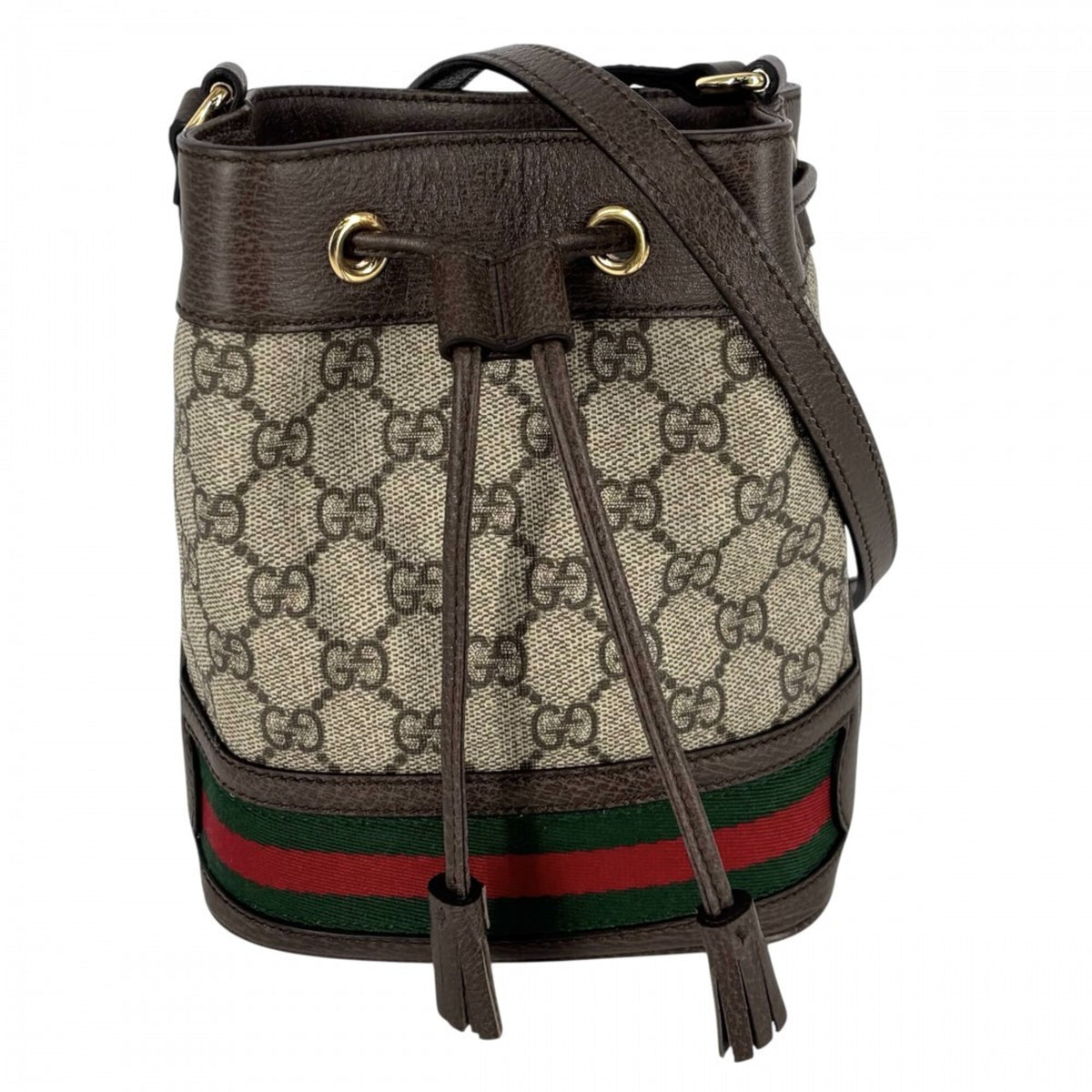 Gucci Beige Gg Supreme Canvas Shoulder Bag (Pre-Owned)
