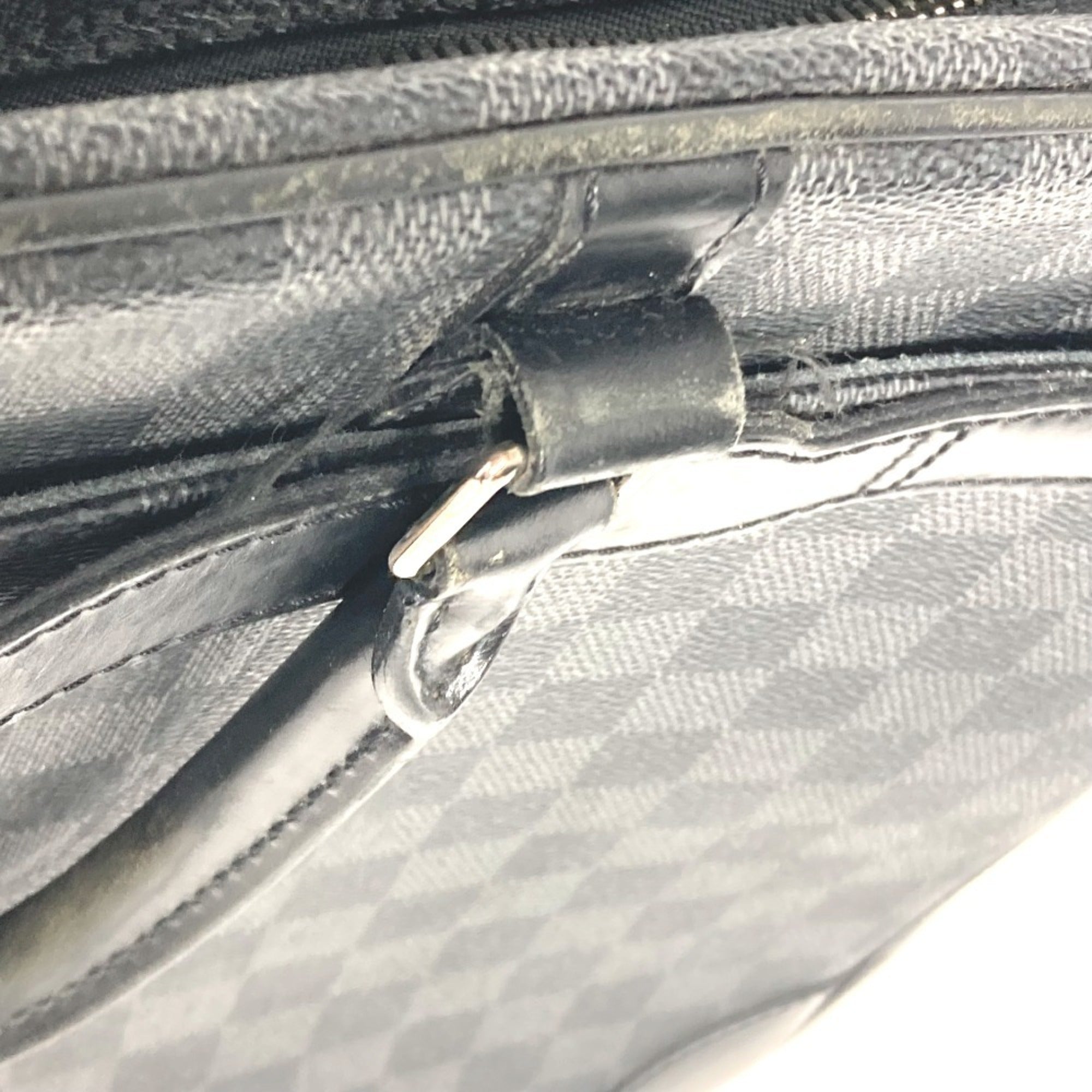 Louis Vuitton Black Damier Graphite Handbag Tote Bag (Pre-Owned)