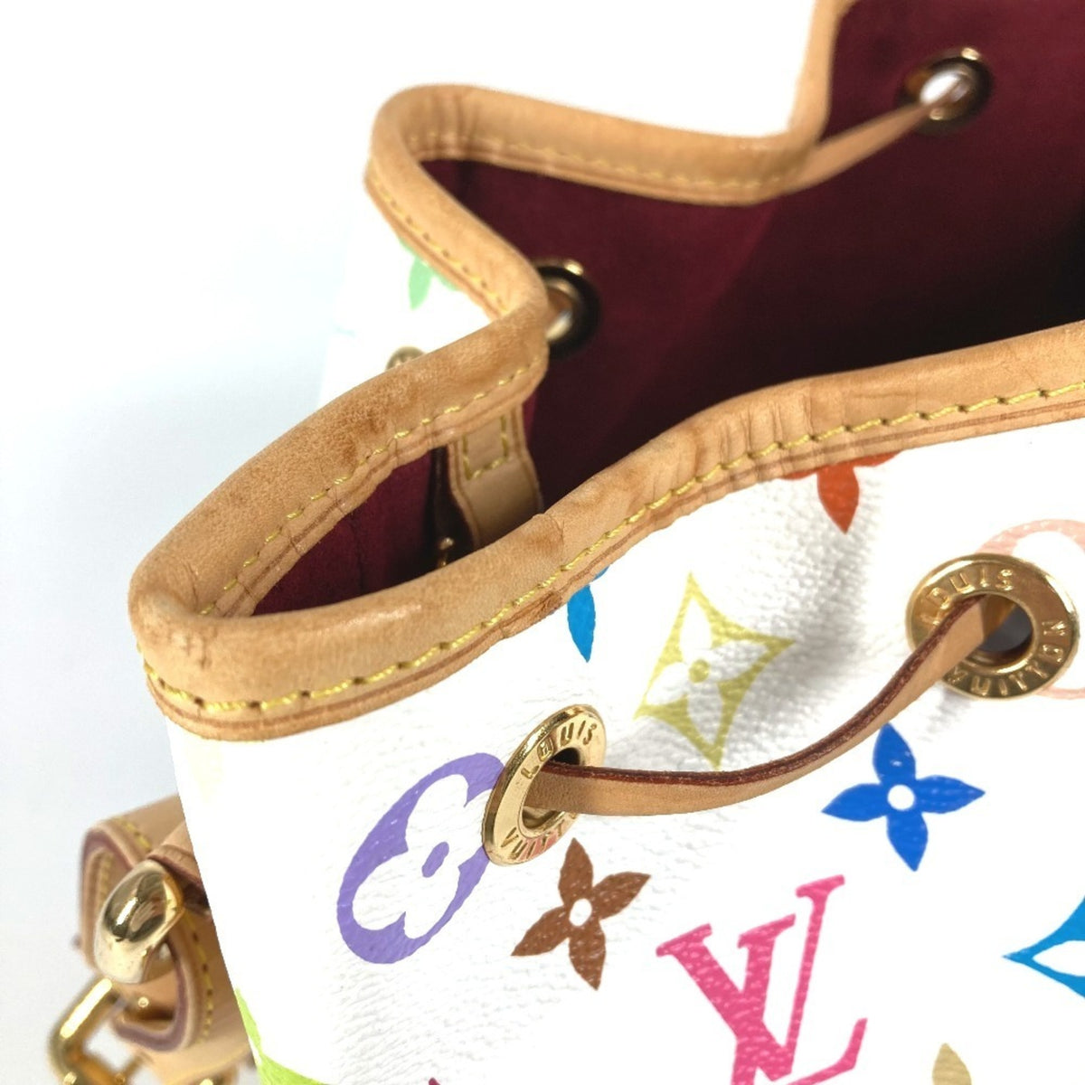 Louis Vuitton Blanc White Monogram Multicolore Shoulder Bag (Pre-Owned)