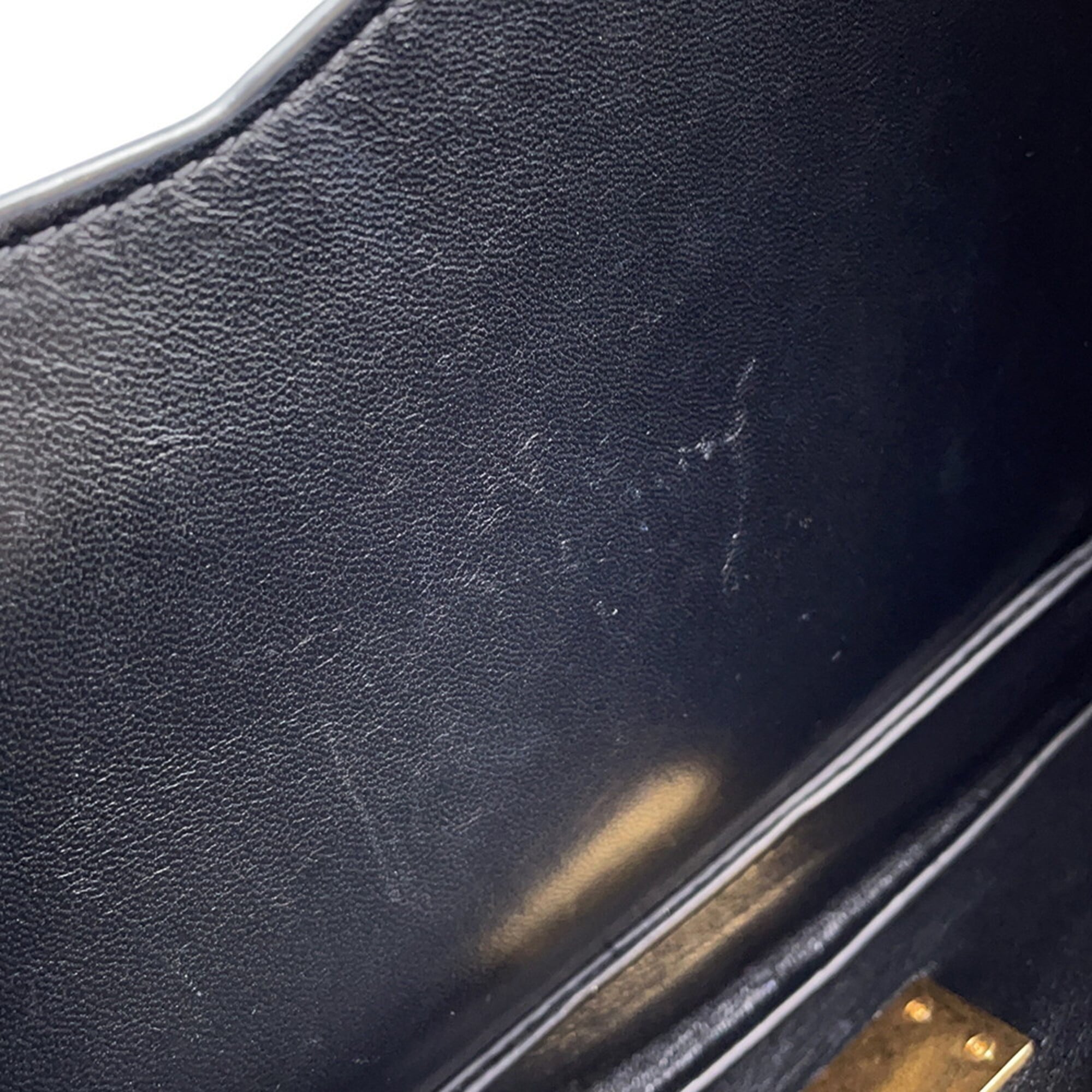 Bottega Veneta Black Leather Handbag Shoulder Bag (Pre-Owned)