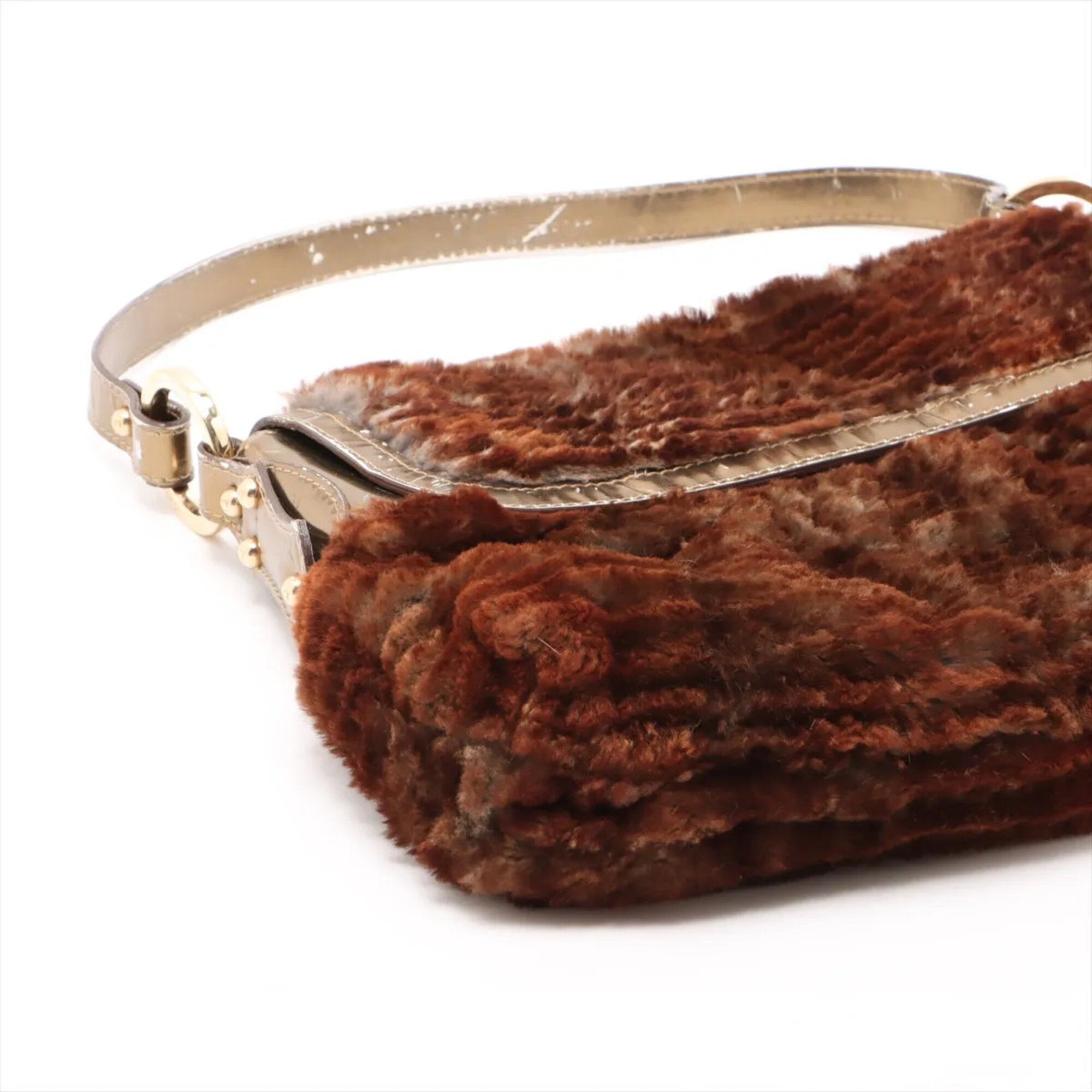 Fendi Brown Leather Handbag Shoulder Bag (Pre-Owned)