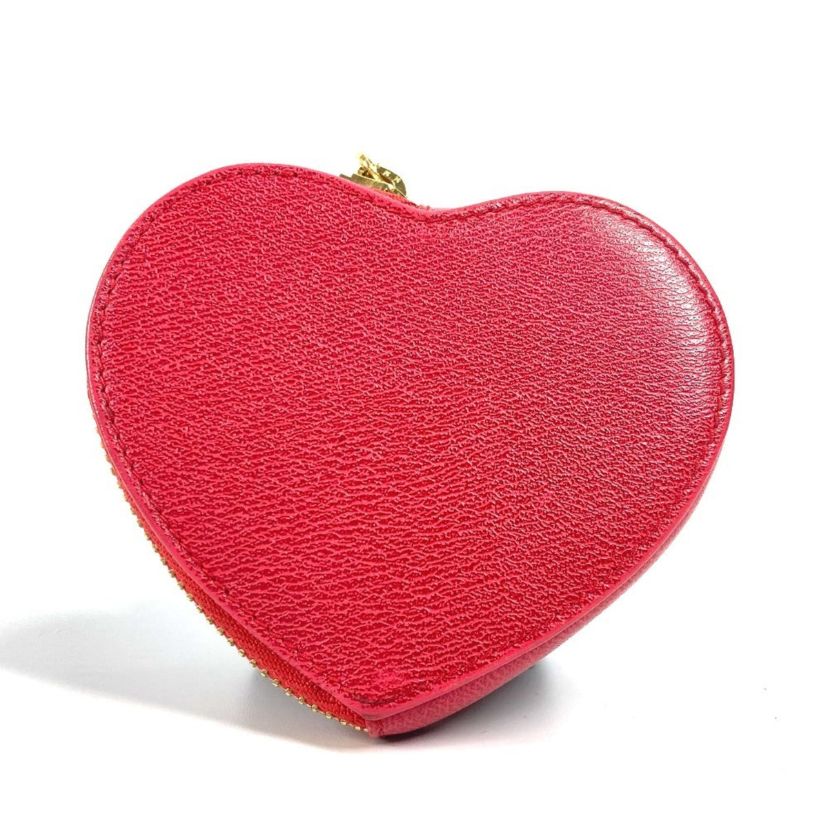 Loewe Red Color Leather Coin Purse/Coin Case (Pre-Owned)