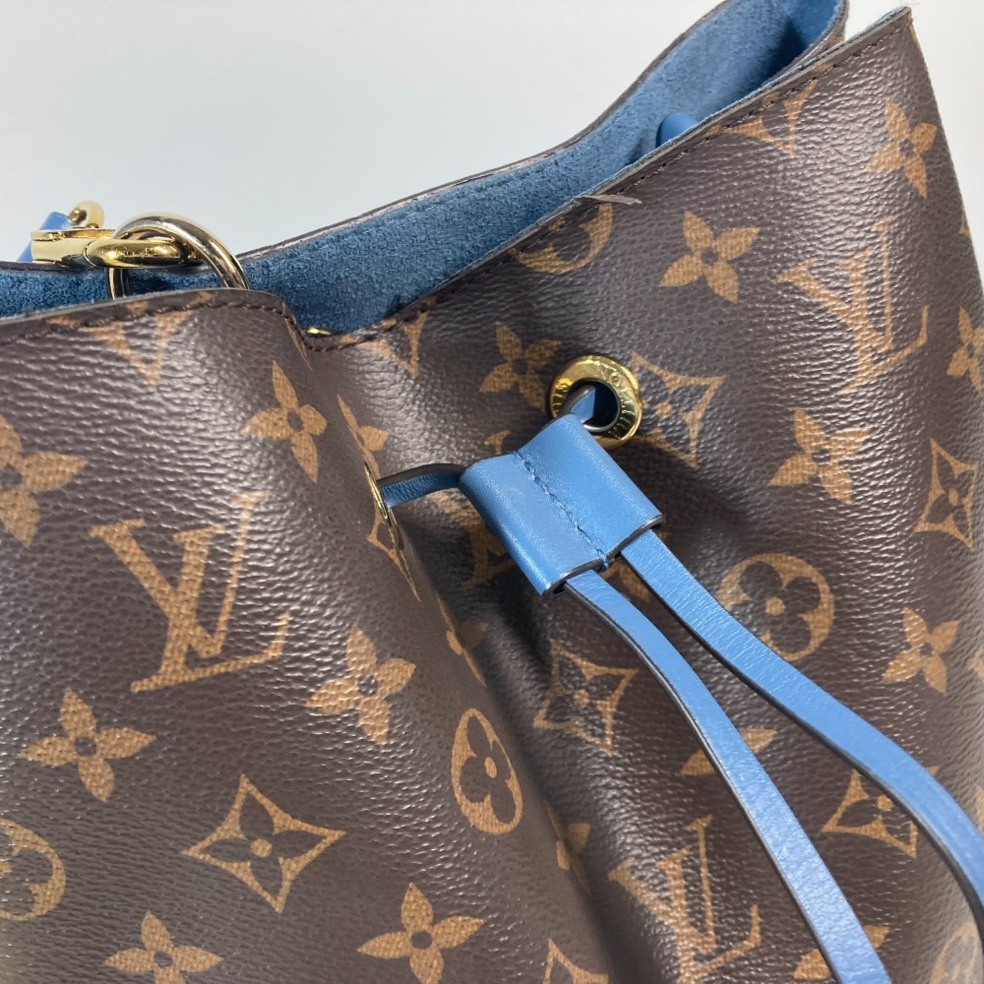 Louis Vuitton Blue Blue Jean Brown Monogram Shoulder Bag (Pre-Owned)