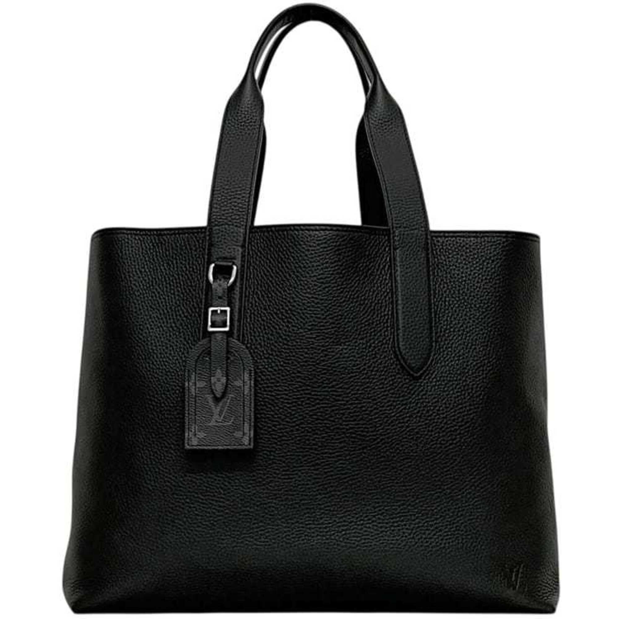 Louis Vuitton Black Noir Leather Tote Bag (Pre-Owned)