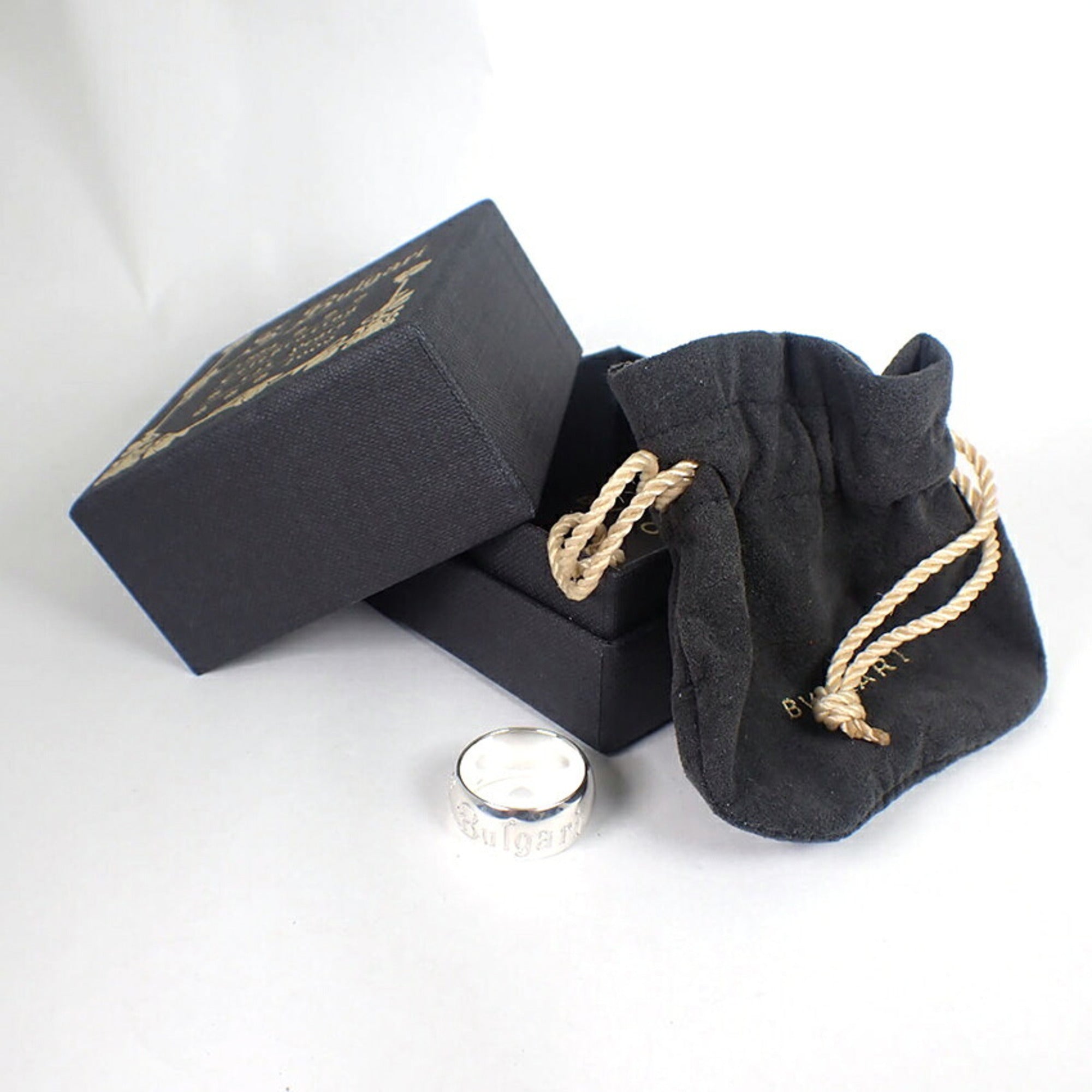 Bvlgari Sterling Silver 925 Band Ring (Pre-Owned)