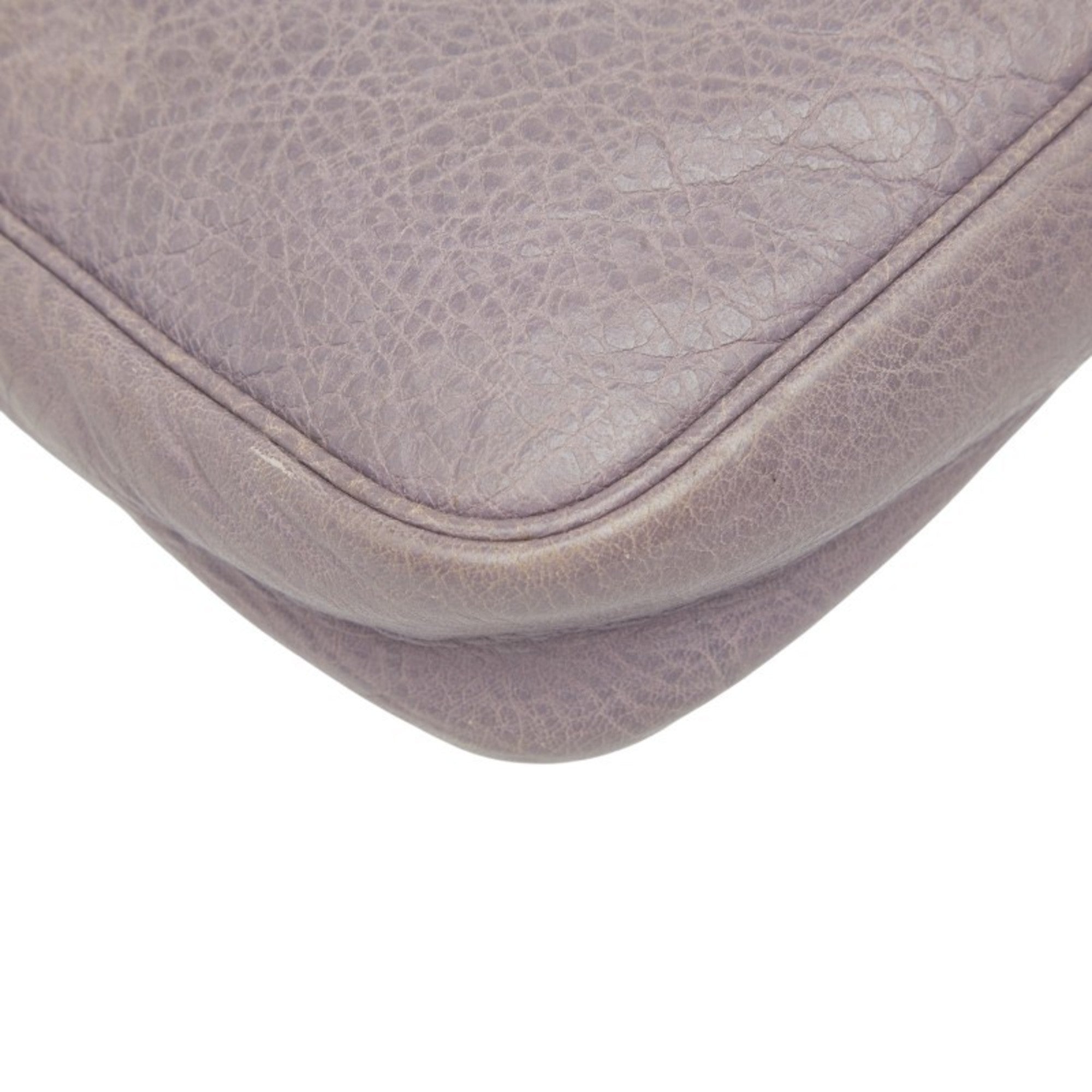 Balenciaga Purple Leather Shoulder Bag (Pre-Owned)