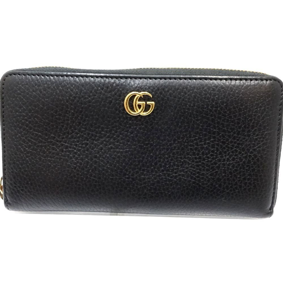 Gucci Black Leather Long Wallet (Bi-Fold) (Pre-Owned)